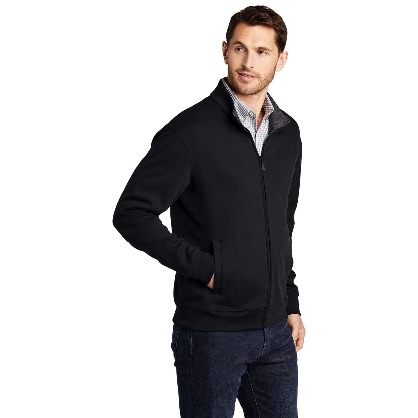 Charcoal Heather Sweatshirt - Port Authority - Soft Fabric