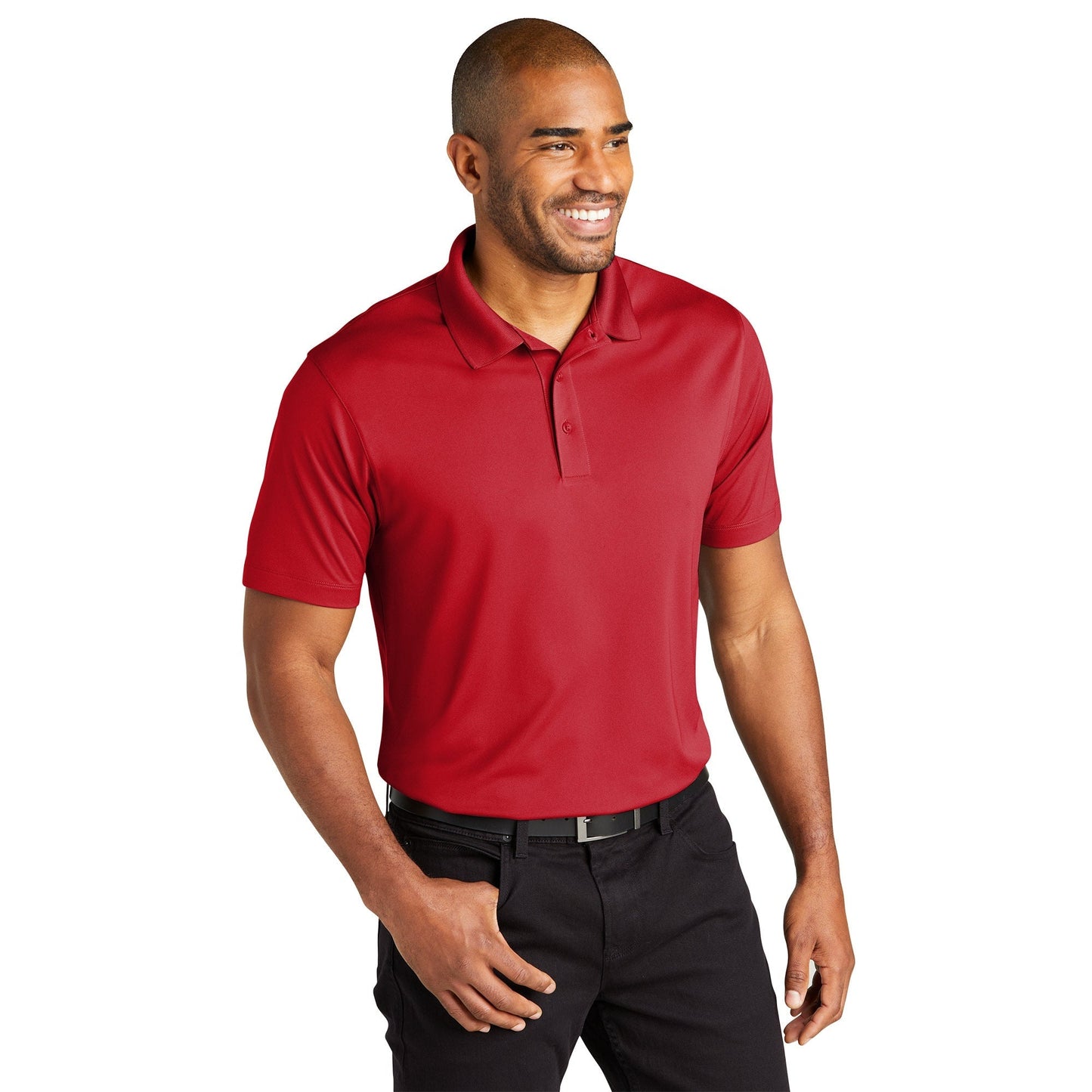 Deep Black Polo Shirts - Port Authority - Eco-Friendly Fabric