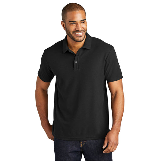 Black Polo Shirts - Port Authority - Eco-Friendly Fabric