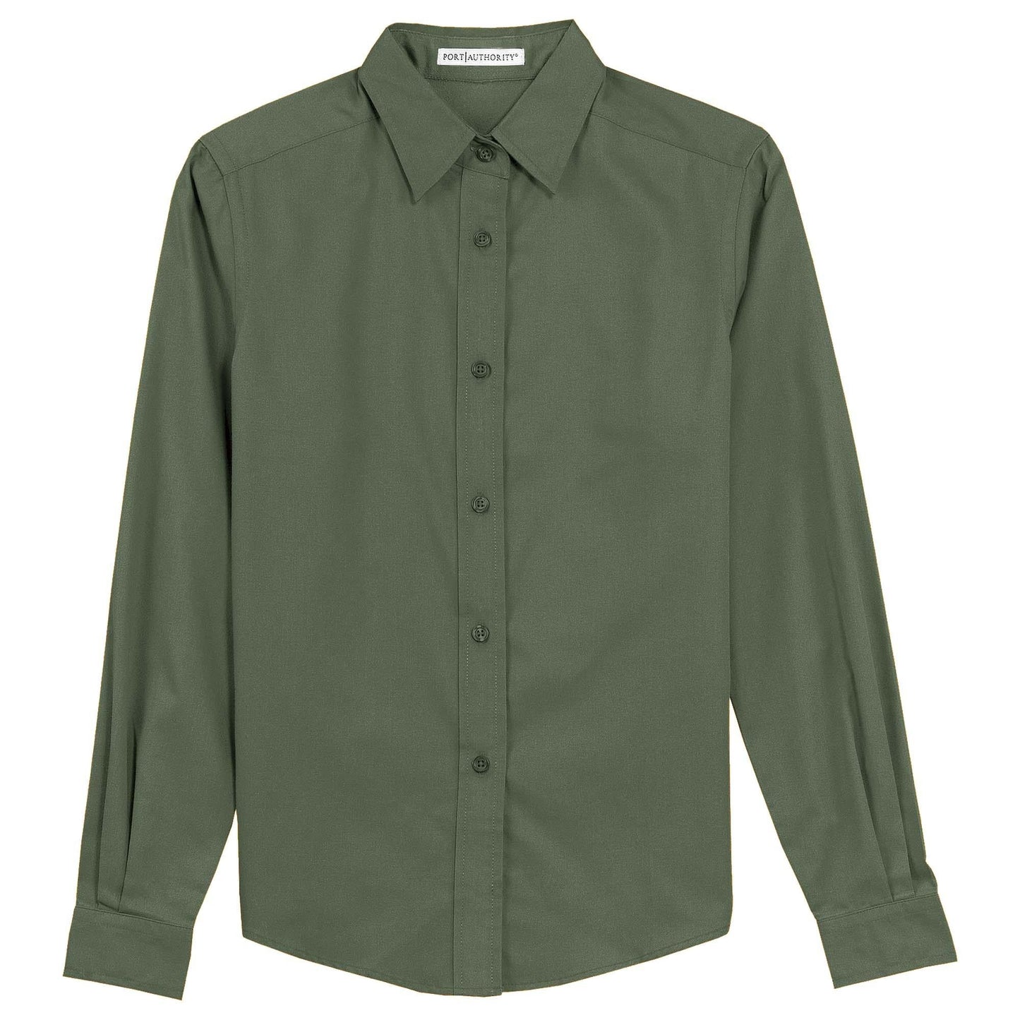 Black/Light Stone Button Up Shirt - Port Authority - Easy Care