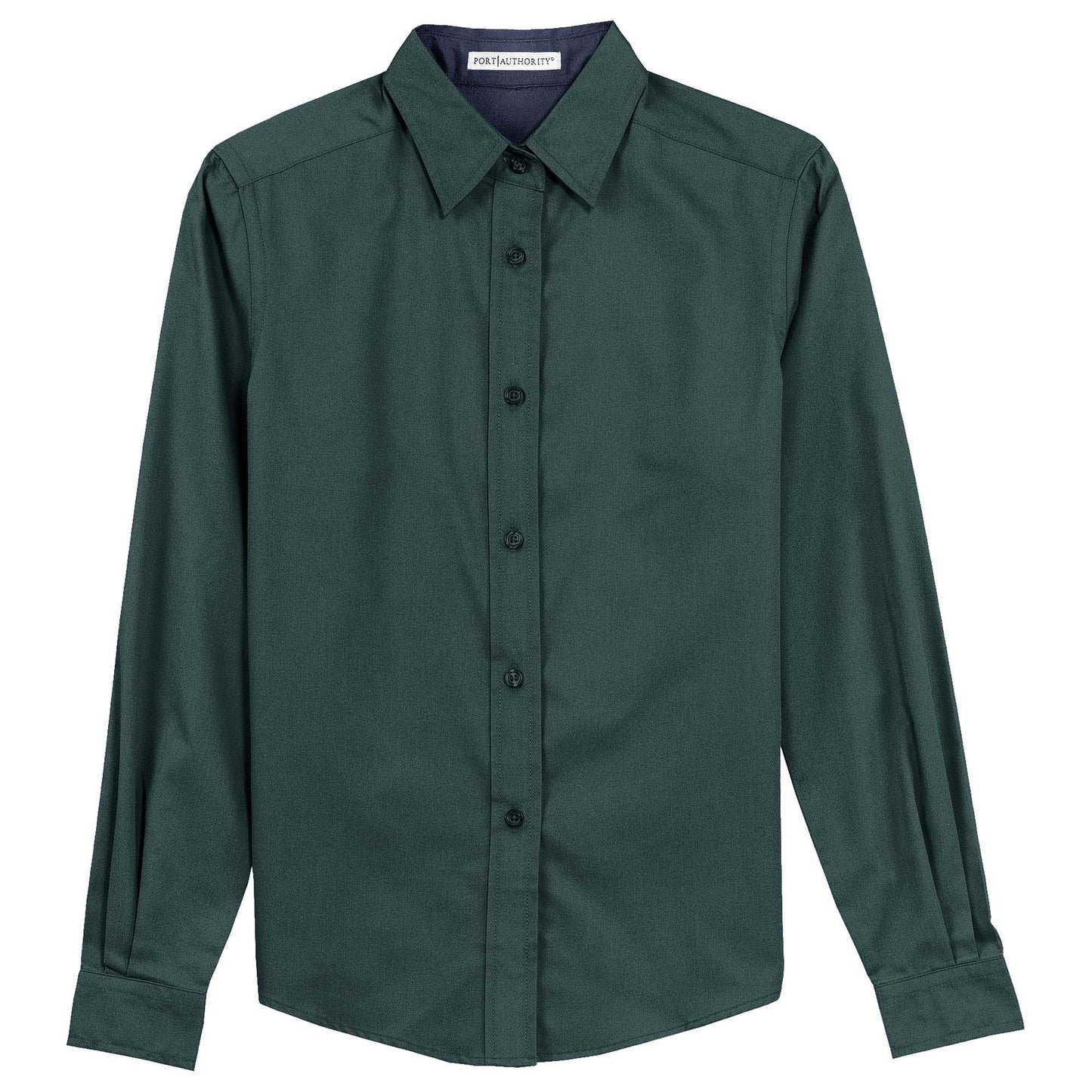 Black/Light Stone Button Up Shirt - Port Authority - Easy Care