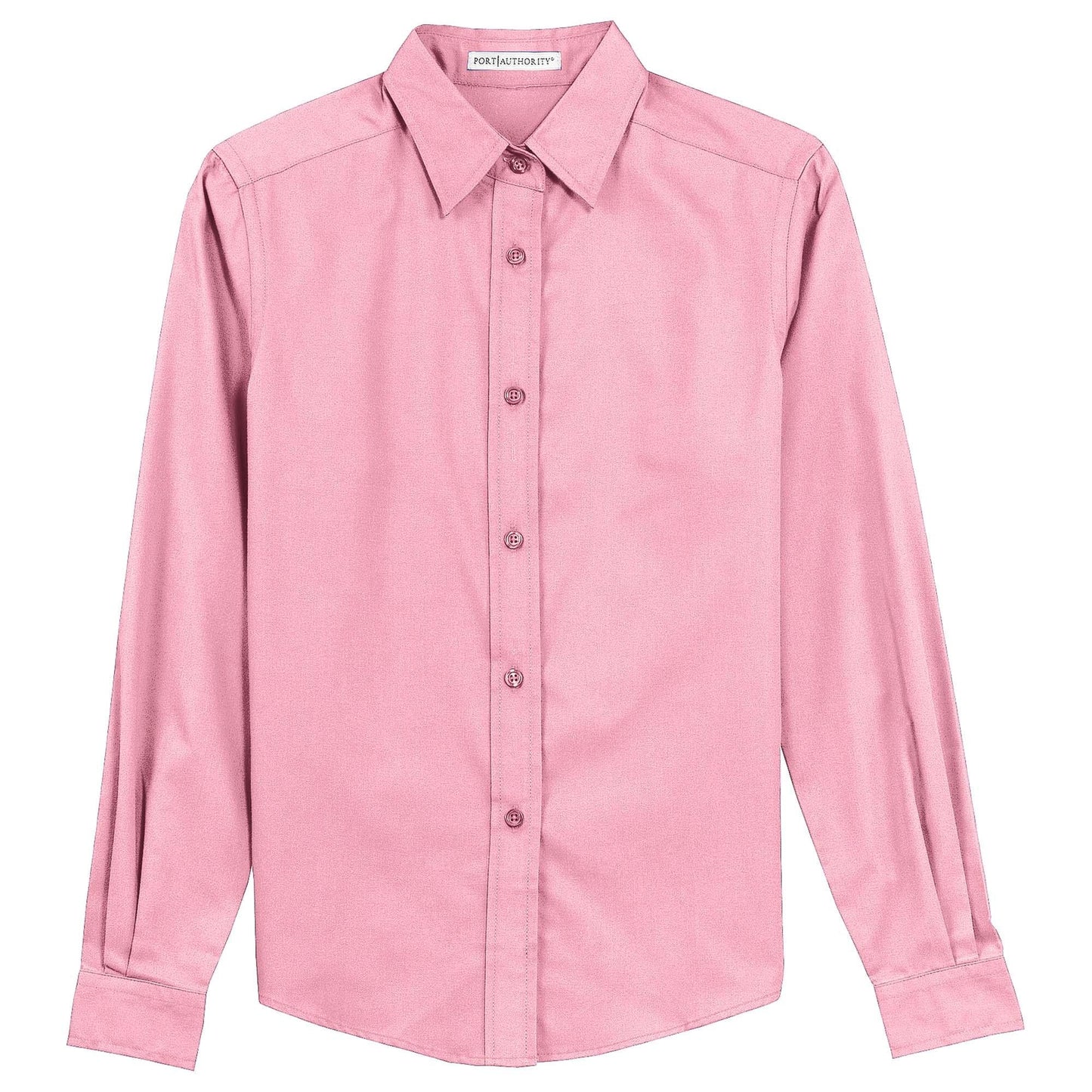 Black/Light Stone Button Up Shirt - Port Authority - Easy Care