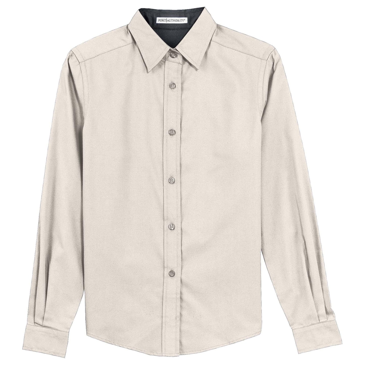 Black/Light Stone Button Up Shirt - Port Authority - Easy Care