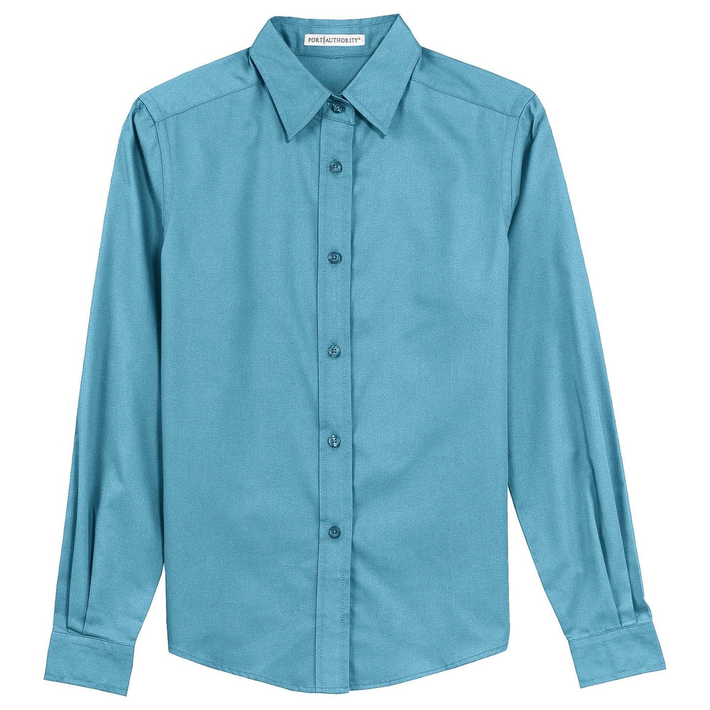 Black/Light Stone Button Up Shirt - Port Authority - Easy Care