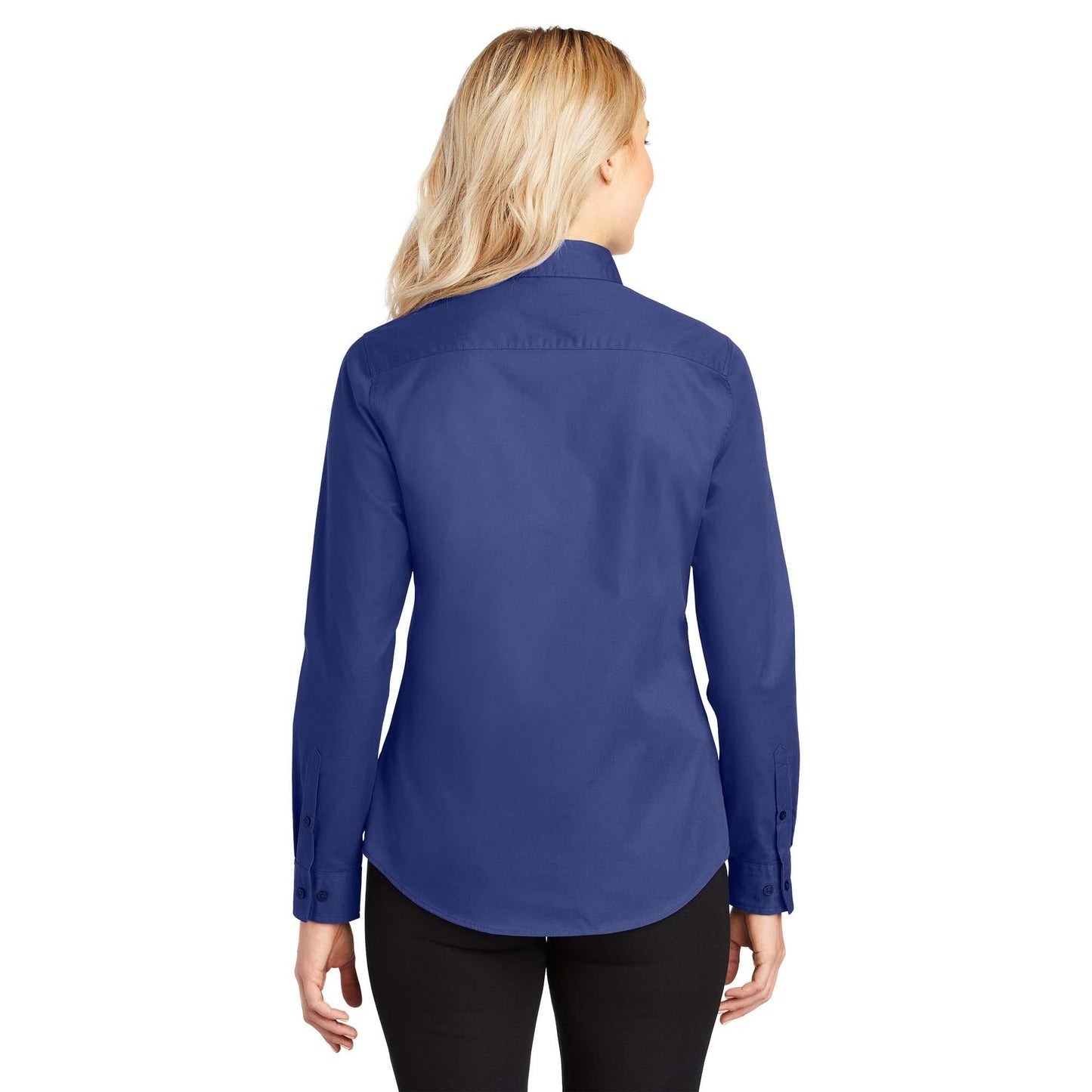 Black/Light Stone Button Up Shirt - Port Authority - Easy Care