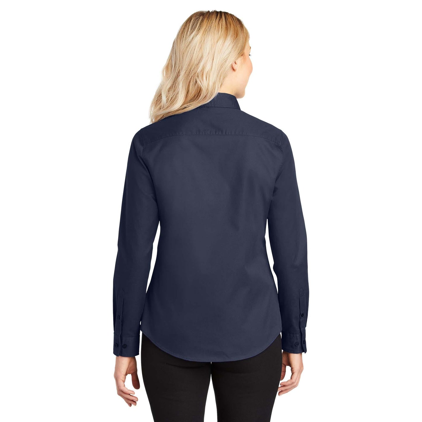 Black/Light Stone Button Up Shirt - Port Authority - Easy Care