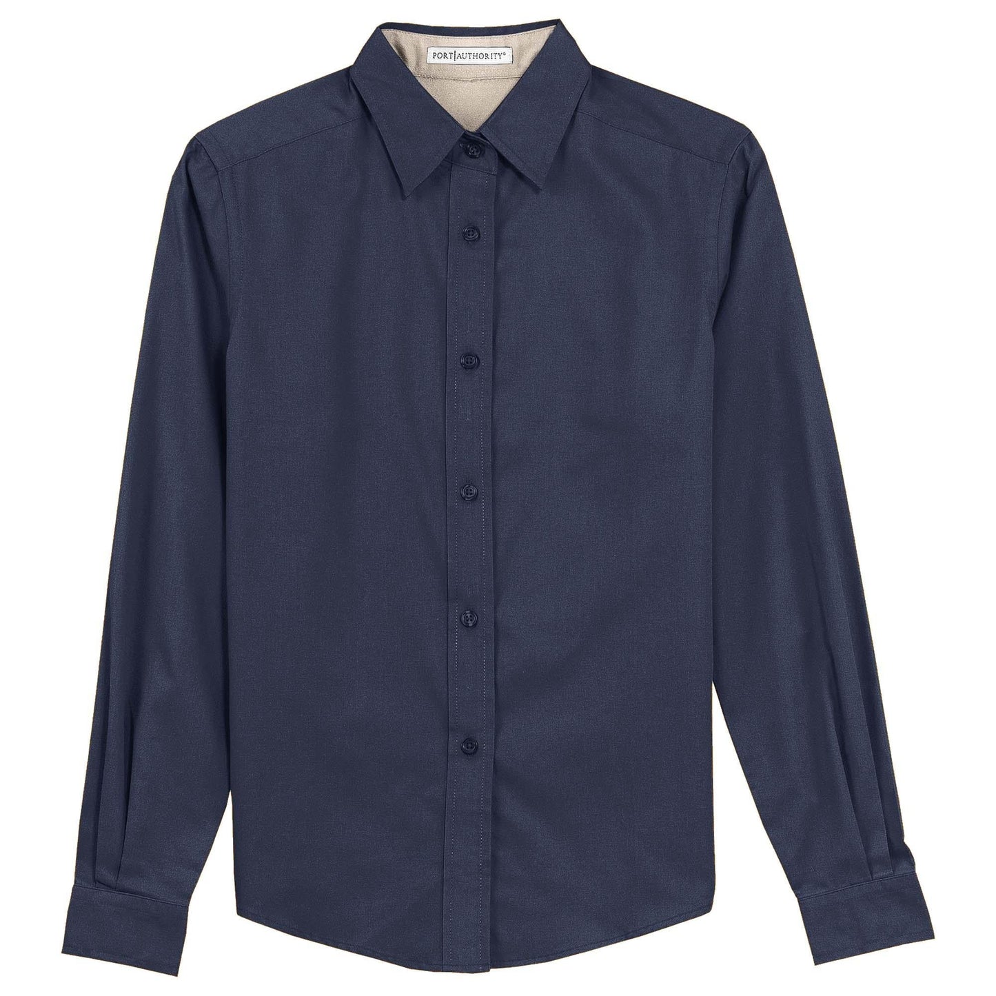 Black/Light Stone Button Up Shirt - Port Authority - Easy Care