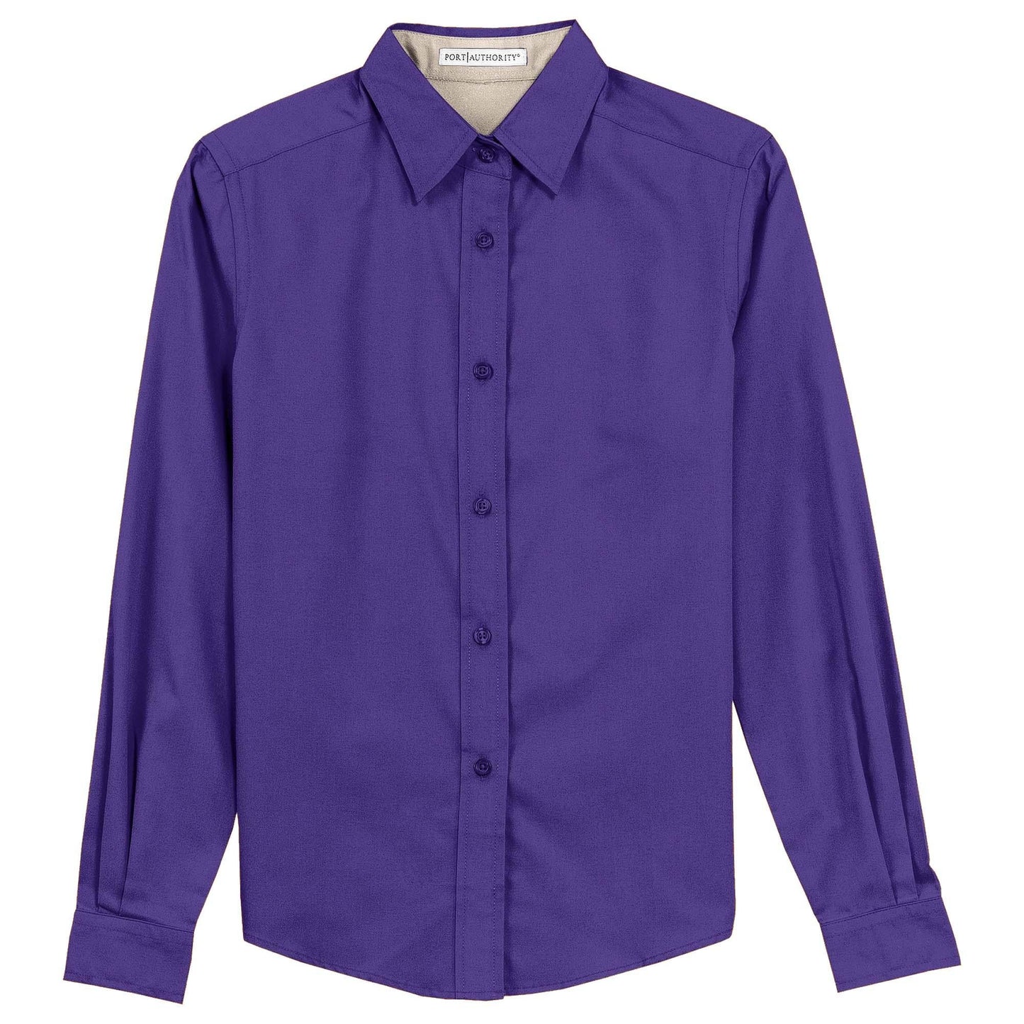 Black/Light Stone Button Up Shirt - Port Authority - Easy Care