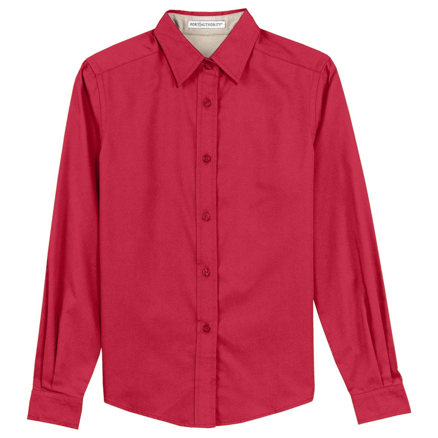 Black/Light Stone Button Up Shirt - Port Authority - Easy Care
