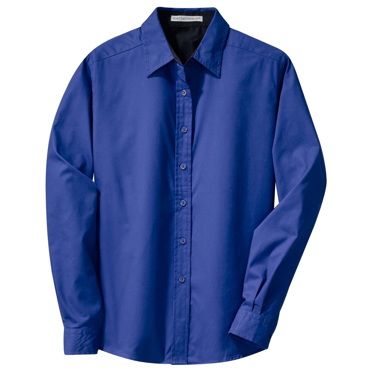 Black/Light Stone Button Up Shirt - Port Authority - Easy Care