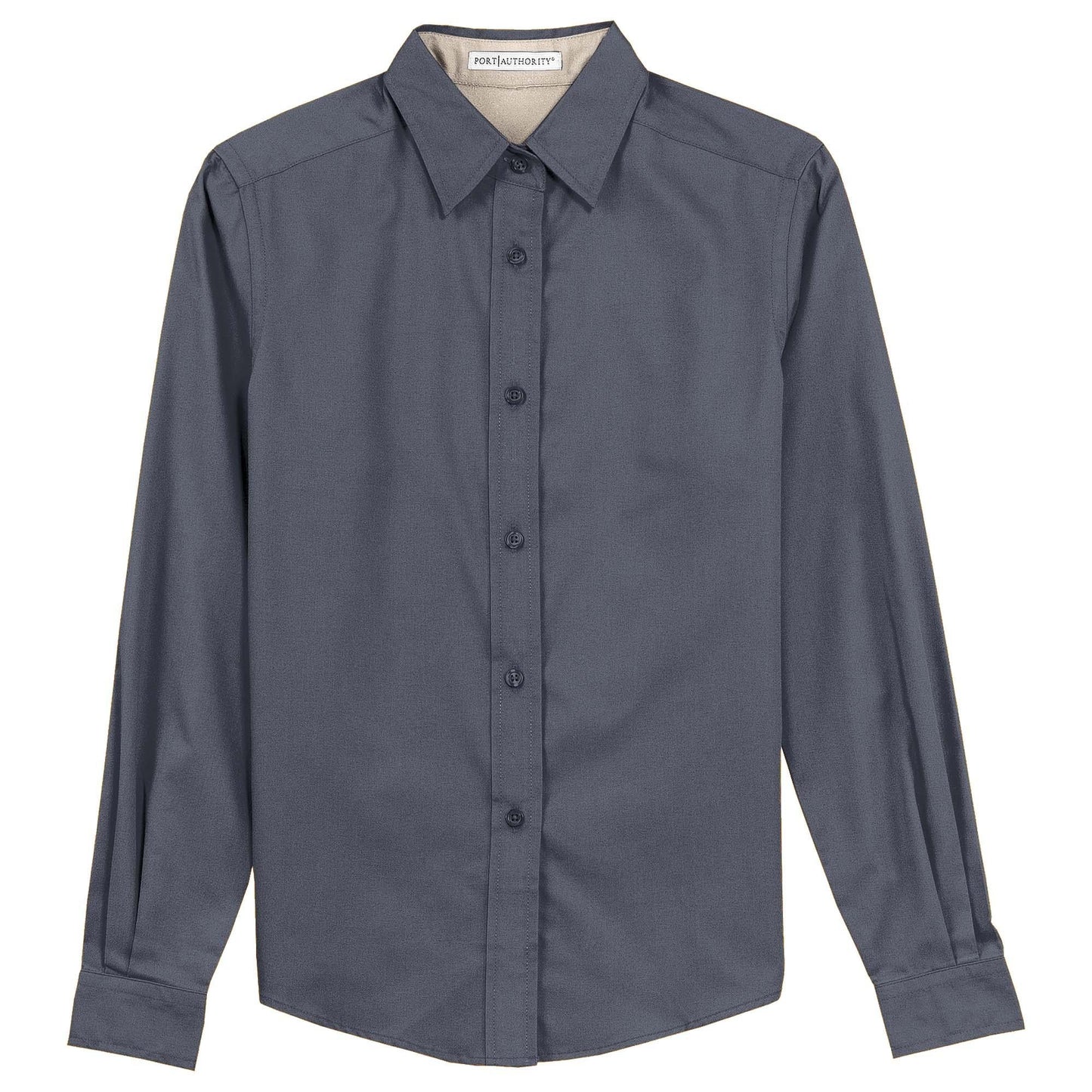Black/Light Stone Button Up Shirt - Port Authority - Easy Care