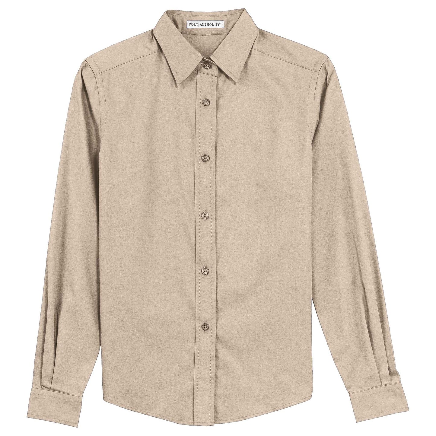 Black/Light Stone Button Up Shirt - Port Authority - Easy Care