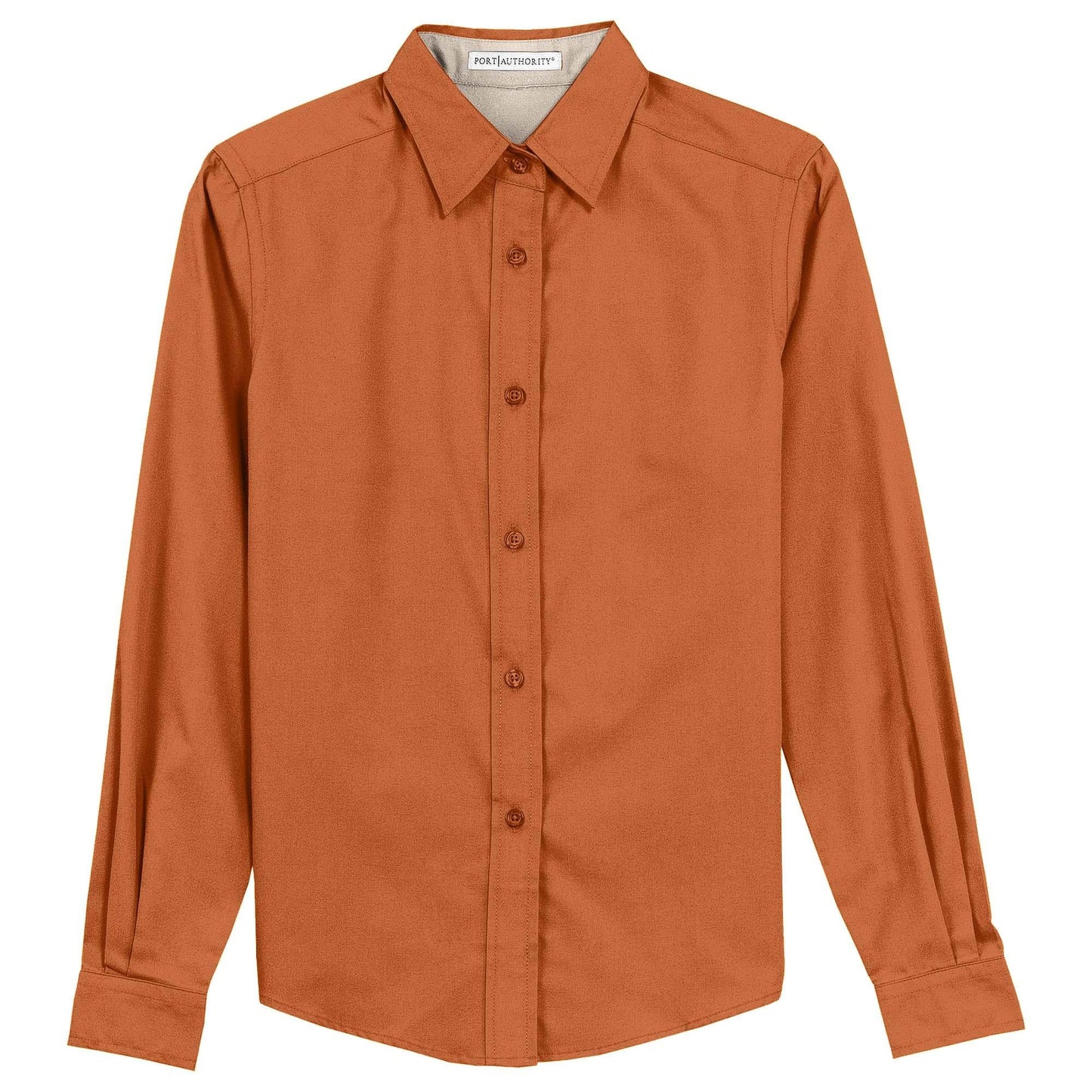 Black/Light Stone Button Up Shirt - Port Authority - Easy Care