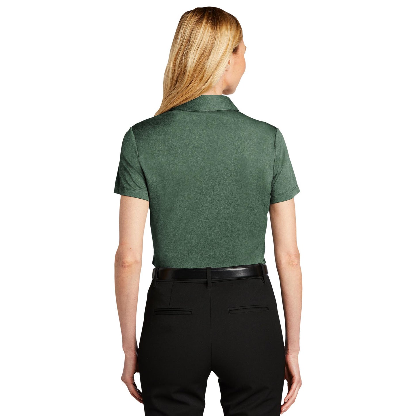 Black Heather Polo Shirt - Port Authority - Silk Touch