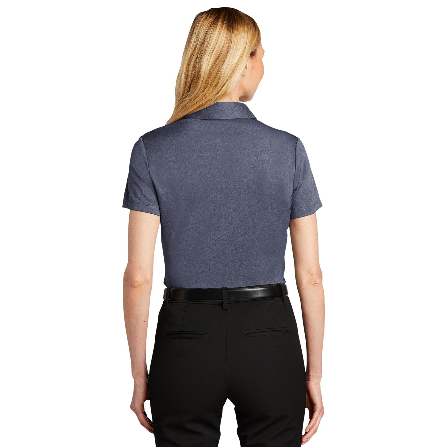 Black Heather Polo Shirt - Port Authority - Silk Touch