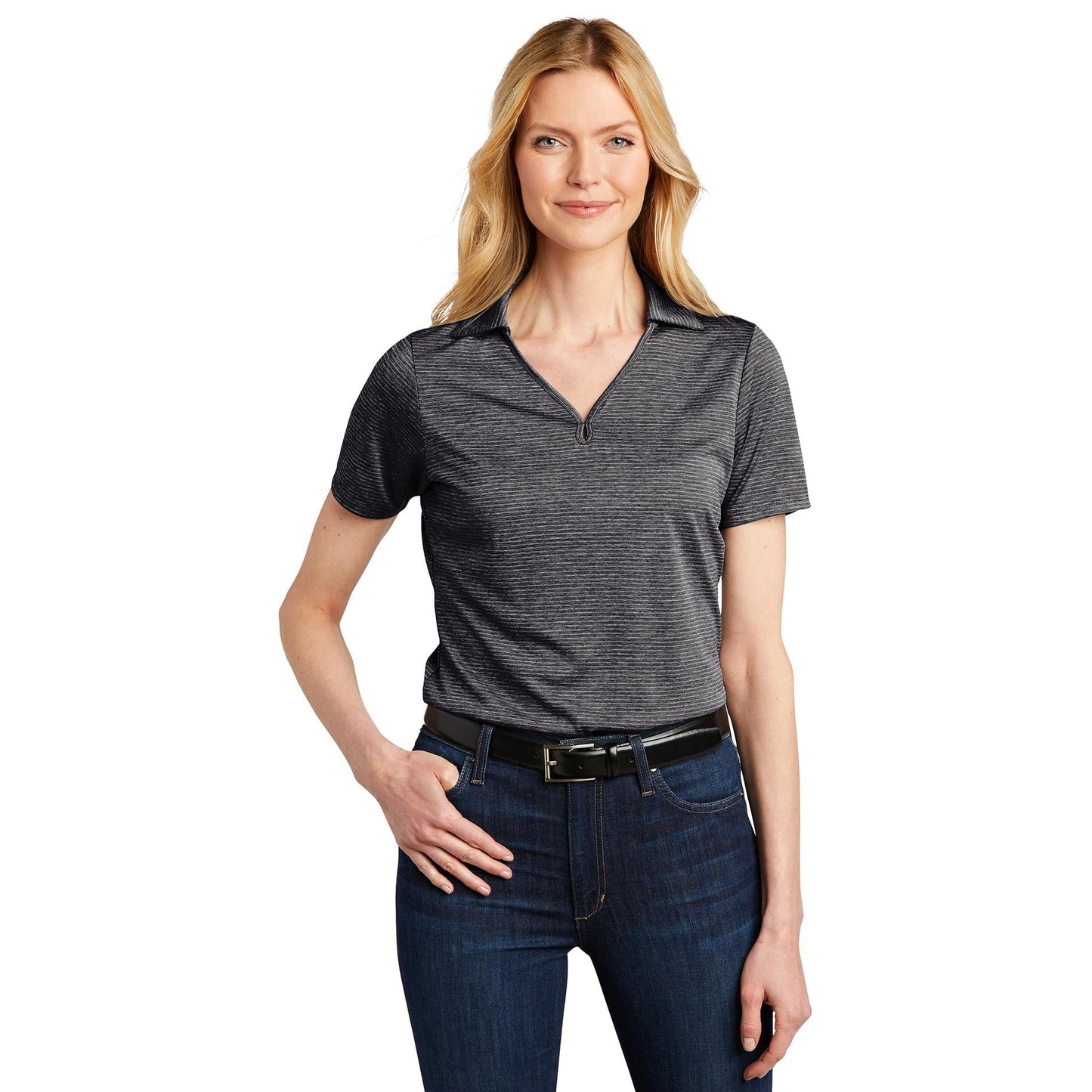Deep Black Polo Shirts - Port Authority - Moisture Wicking