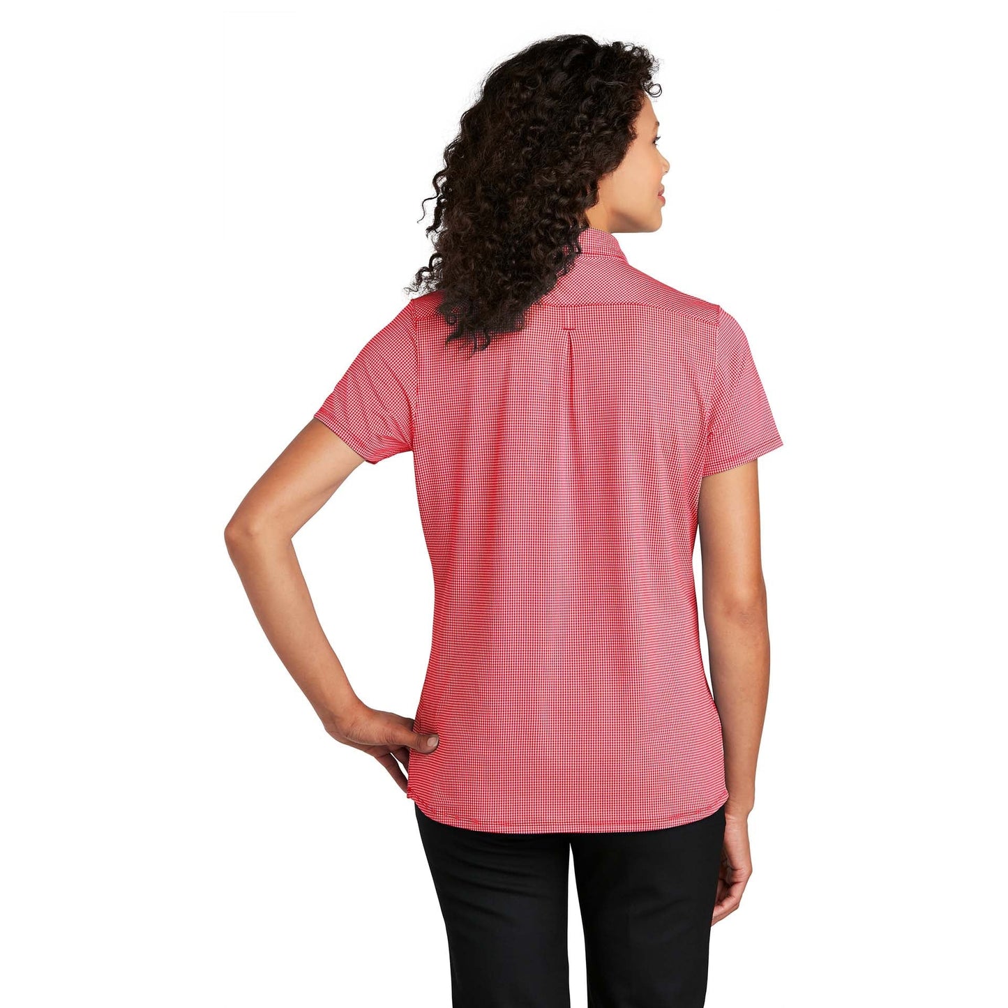 Black/White Polo Shirts - Port Authority - Stylish Poly