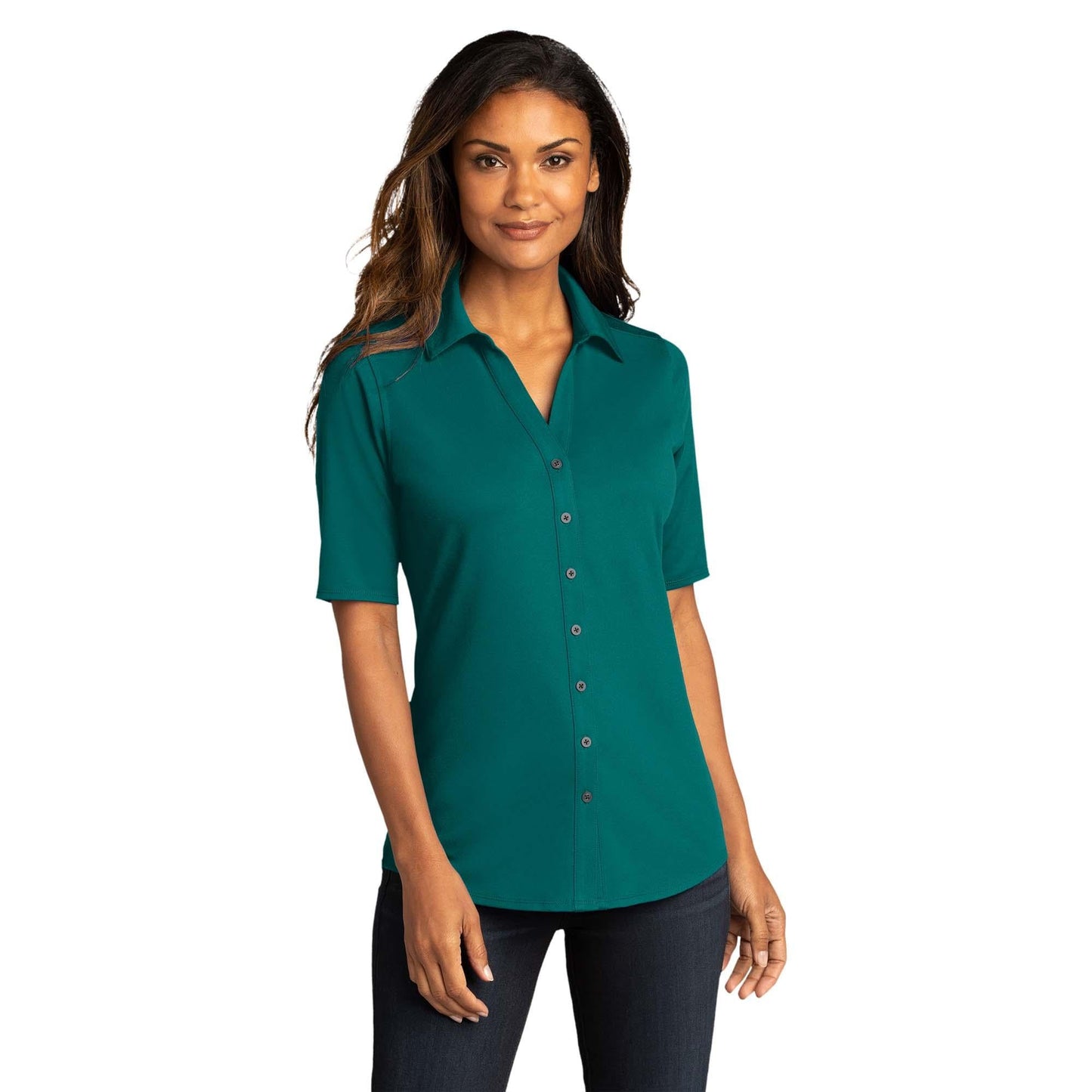 Black Button Up Shirt - Port Authority - Easy Care