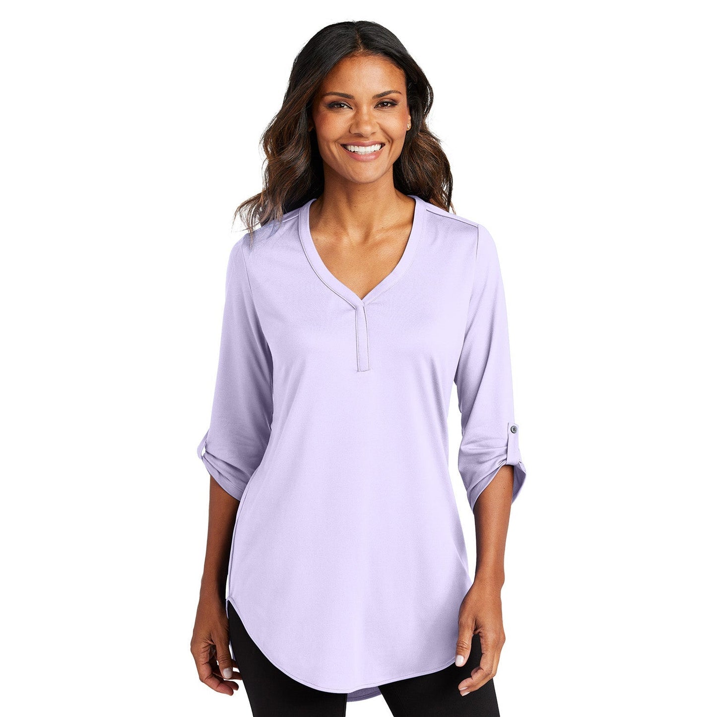 Black Blouses - Port Authority - Elegant Tunic Style