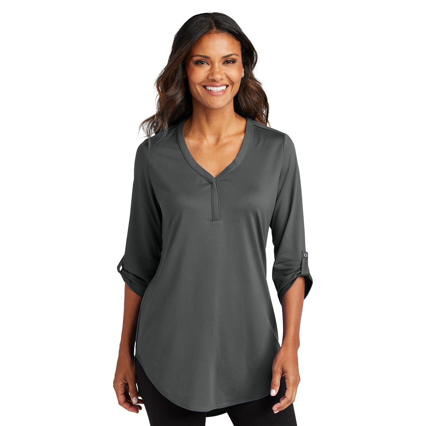 Black Blouses - Port Authority - Elegant Tunic Style