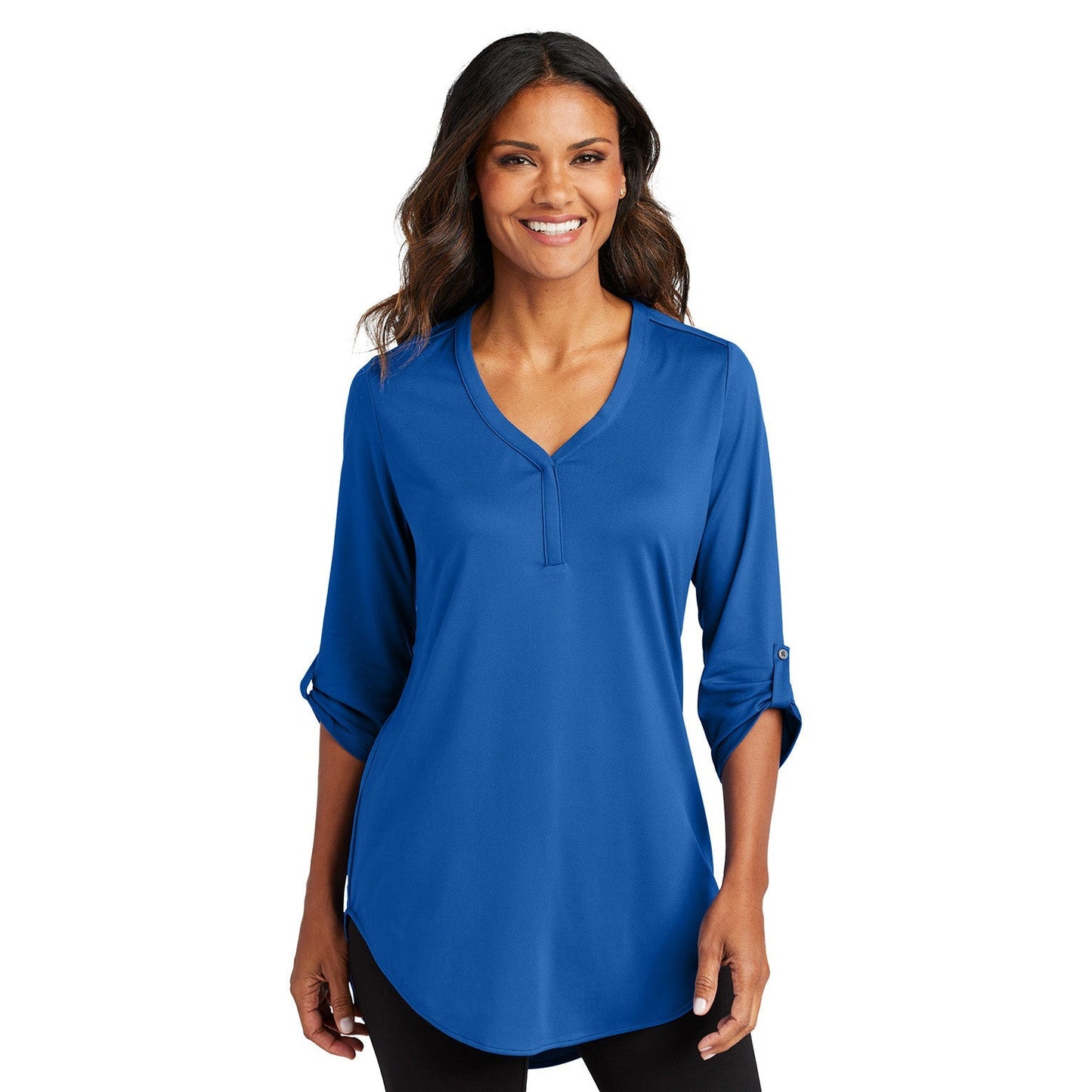 Black Blouses - Port Authority - Elegant Tunic Style
