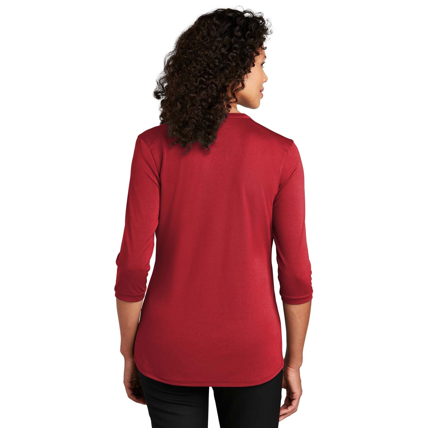 Black Henley Shirt - Port Authority - Tag-Free