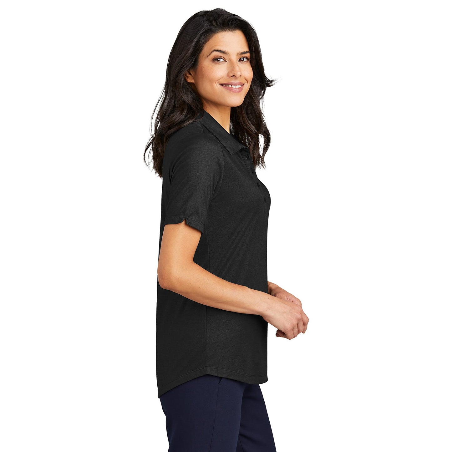 Aegean Blue Heather Polo Shirt - Port Authority - Soft Blend