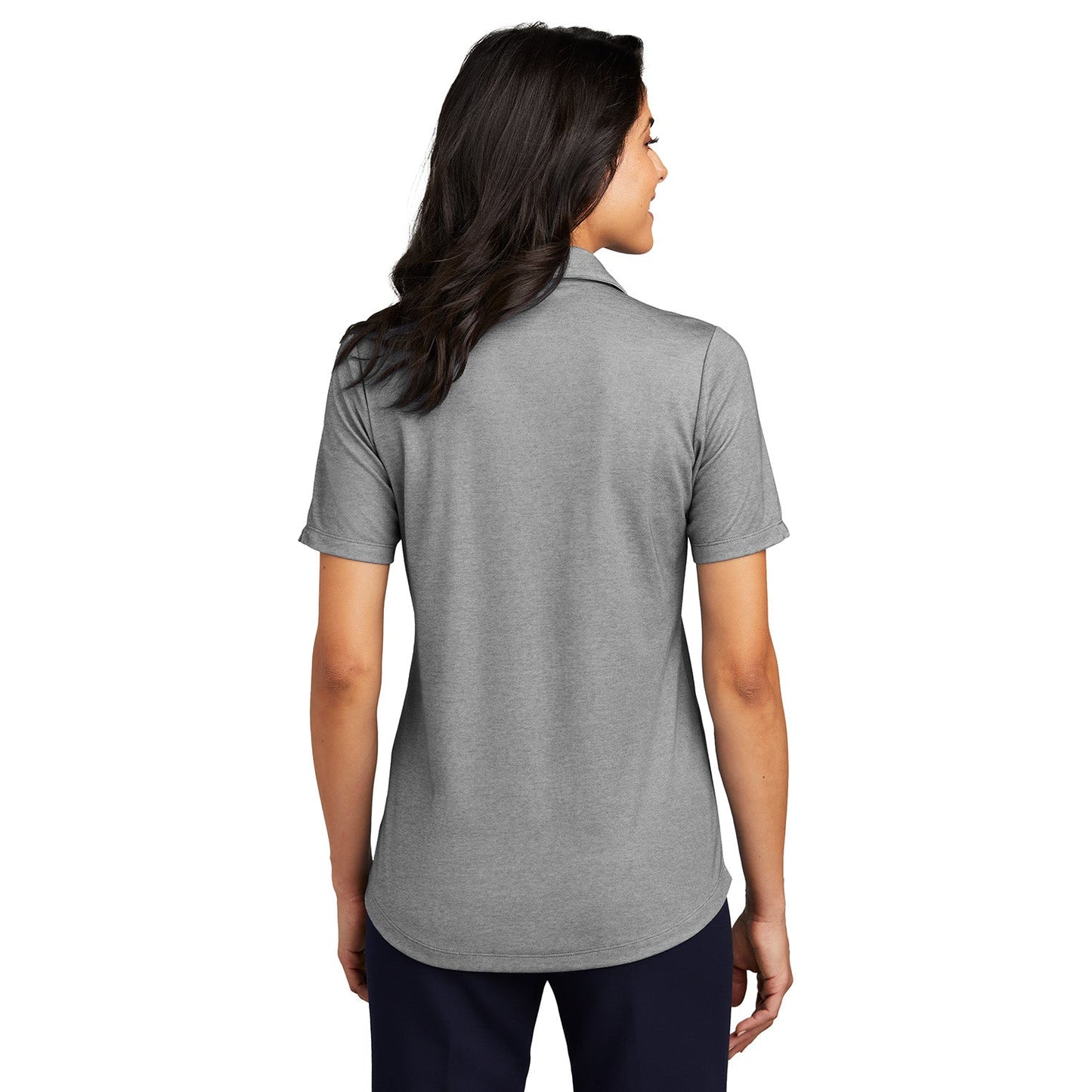 Aegean Blue Heather Polo Shirt - Port Authority - Soft Blend