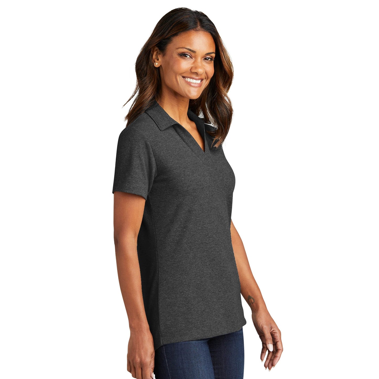 Black Polo Shirt - Port Authority - Eco-Friendly Design