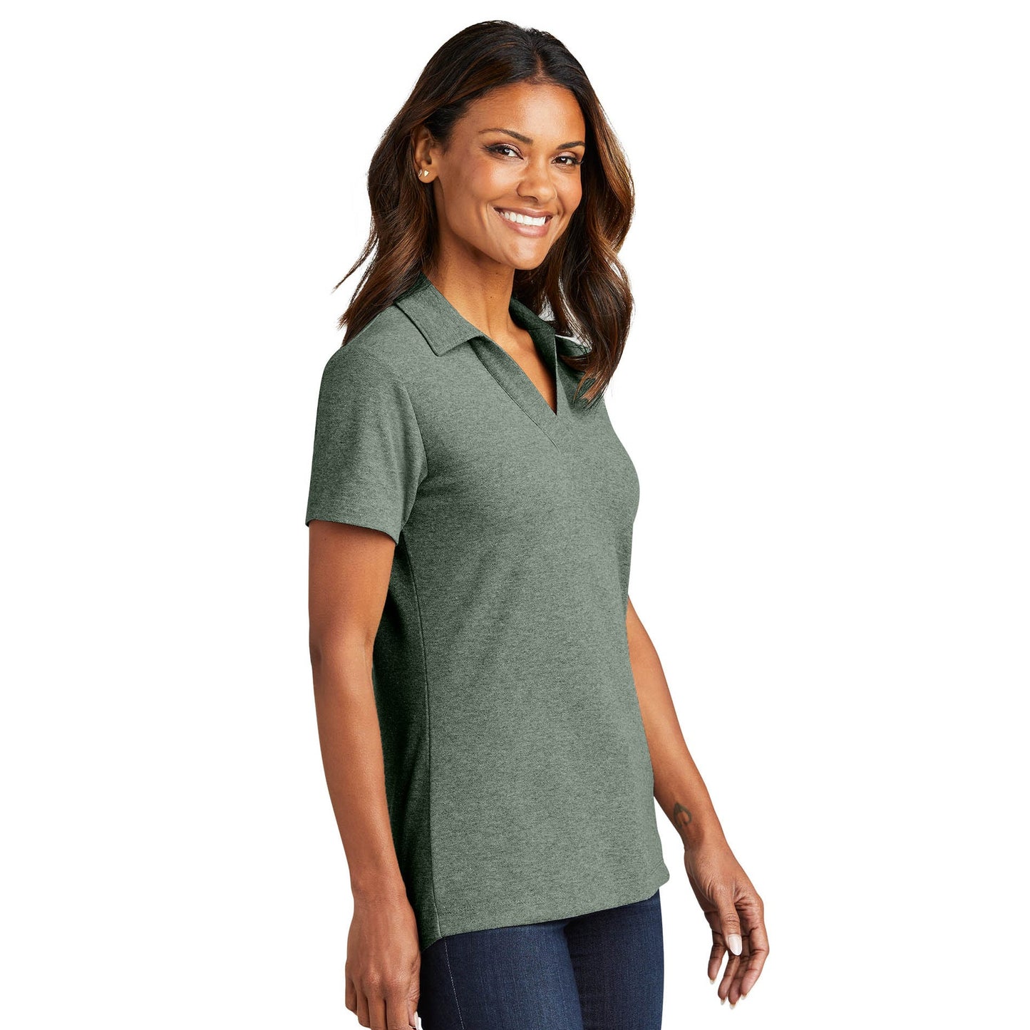 Black Polo Shirt - Port Authority - Eco-Friendly Design