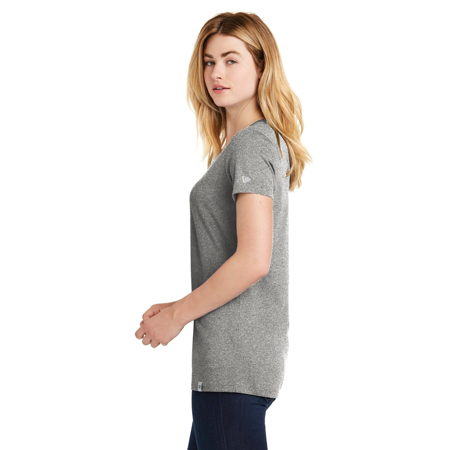 Black V-Neck Tee - New Era - Soft Blend