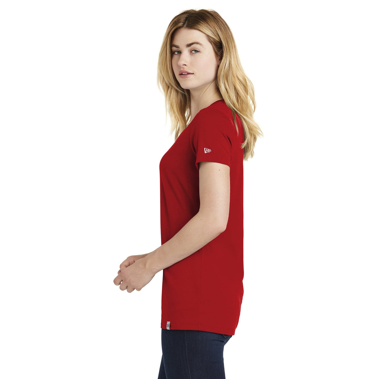 Black V-Neck Tee - New Era - Soft Blend
