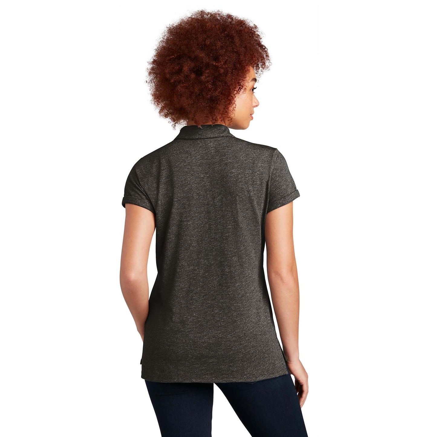 Black Twist Polo Shirts - New Era - Soft Slub Fabric