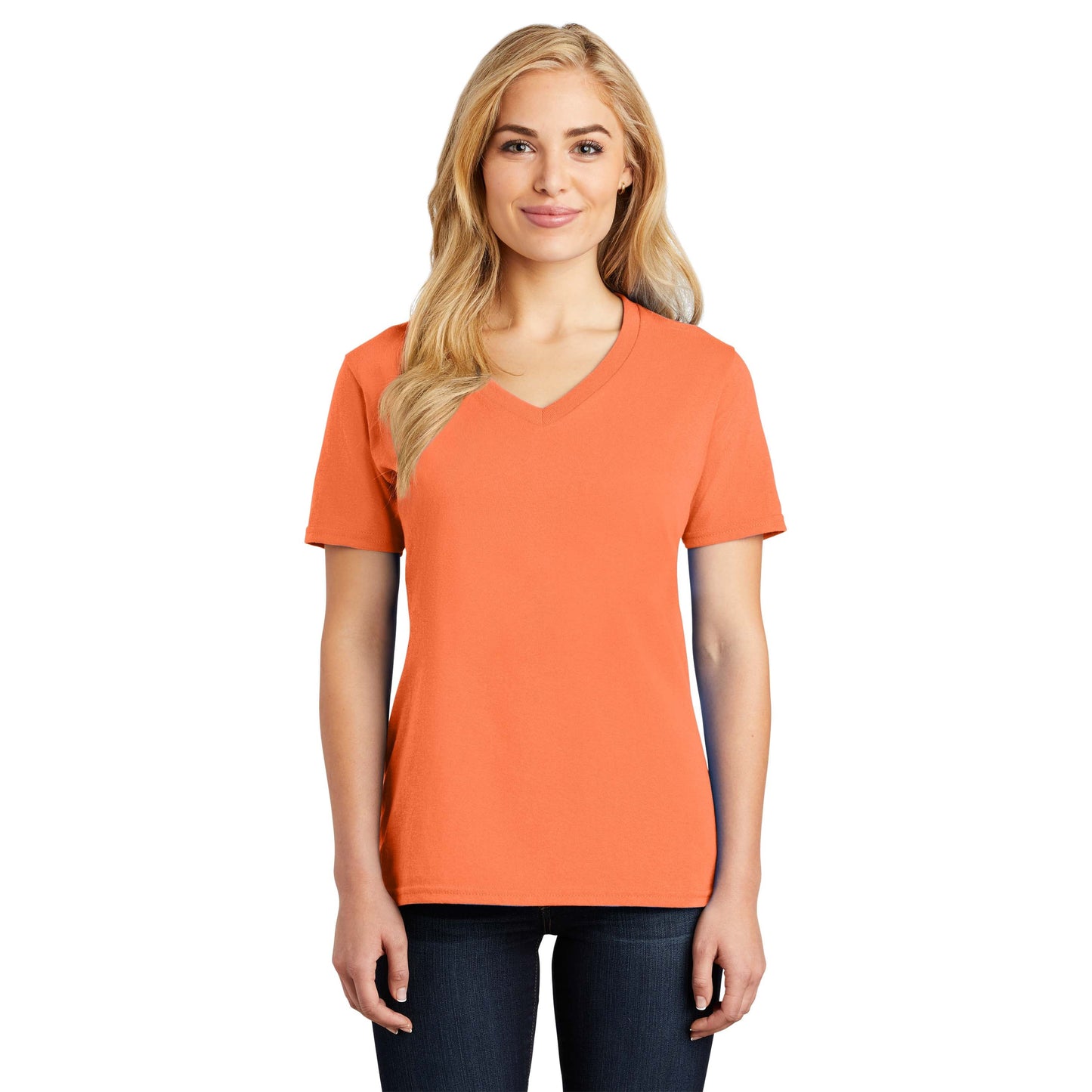 Teal V-Neck Tee - Port & Company - Stylish Cotton