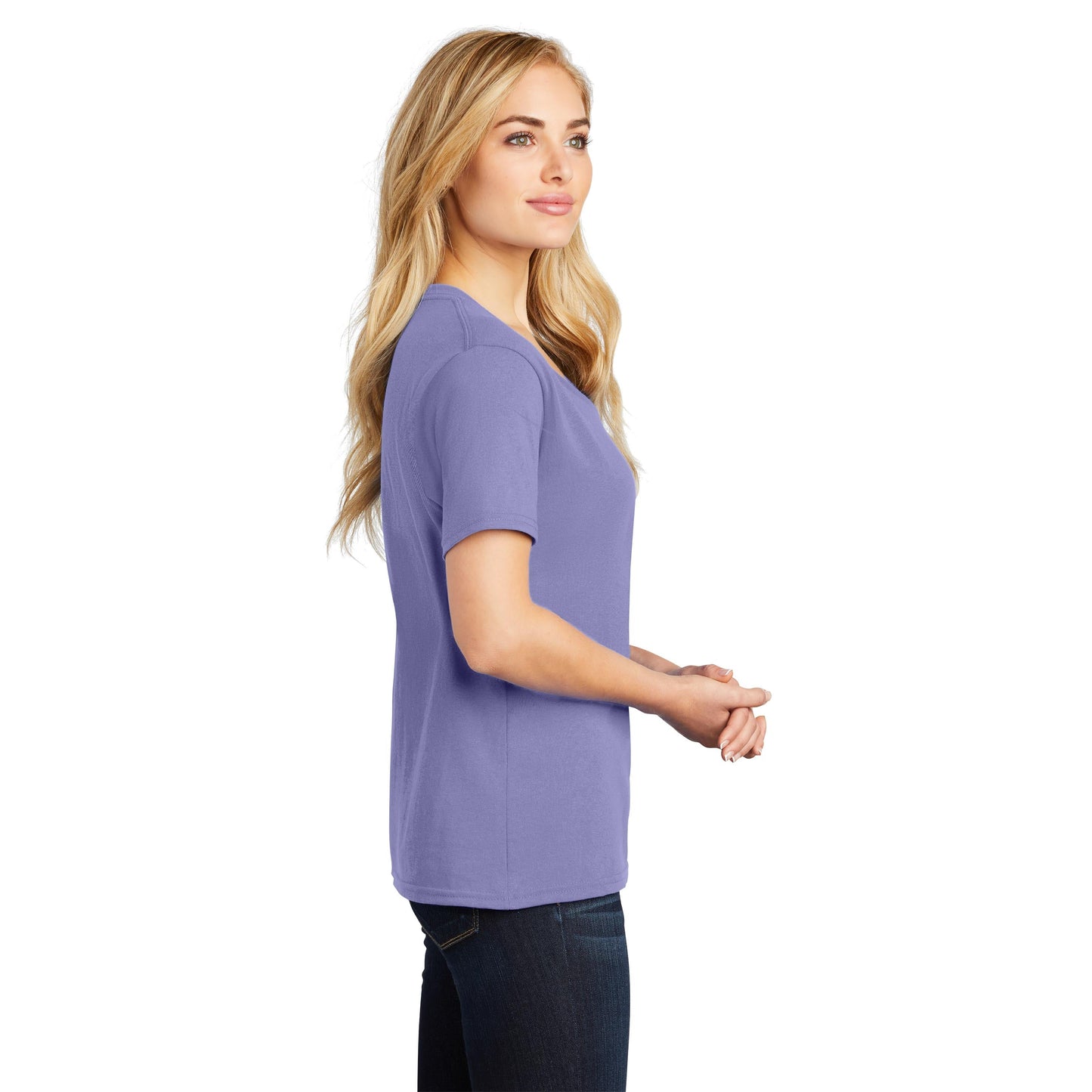 Teal V-Neck Tee - Port & Company - Stylish Cotton