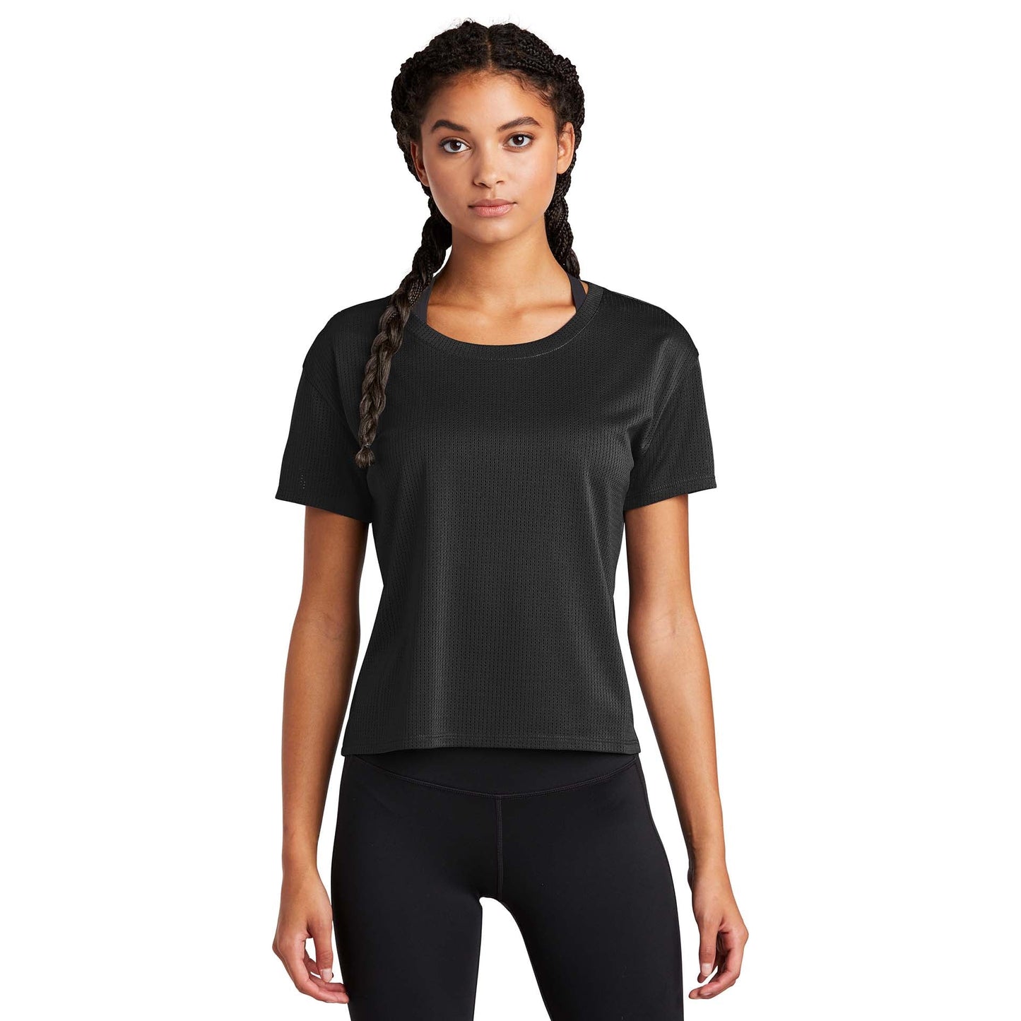 Black Cropped Tee - Sport-Tek - Stylish Fabric