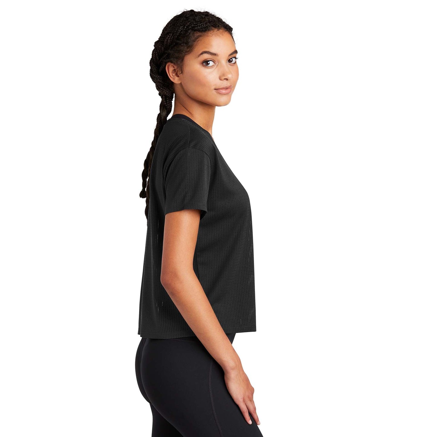 Black Cropped Tee - Sport-Tek - Stylish Fabric