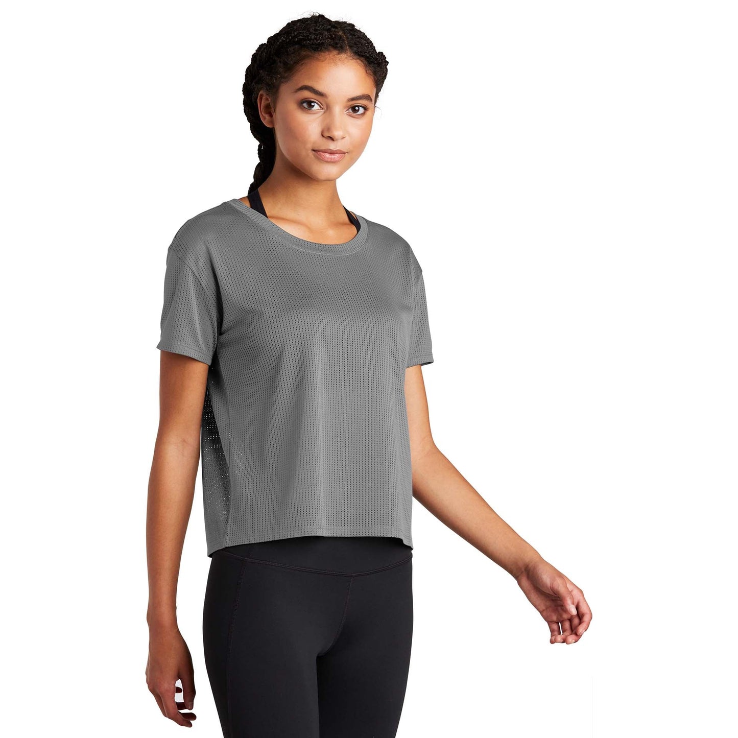 Black Cropped Tee - Sport-Tek - Stylish Fabric