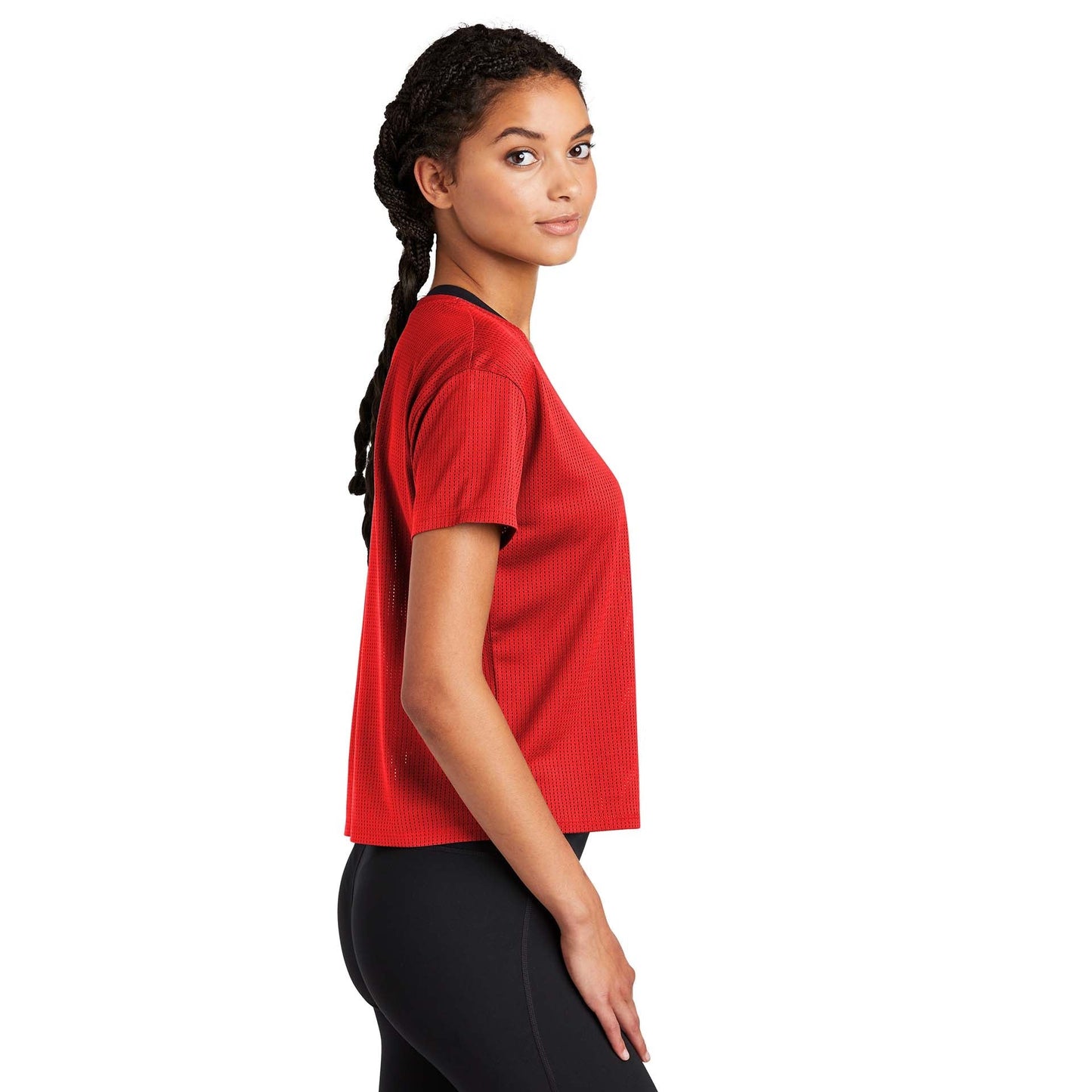 Black Cropped Tee - Sport-Tek - Stylish Fabric