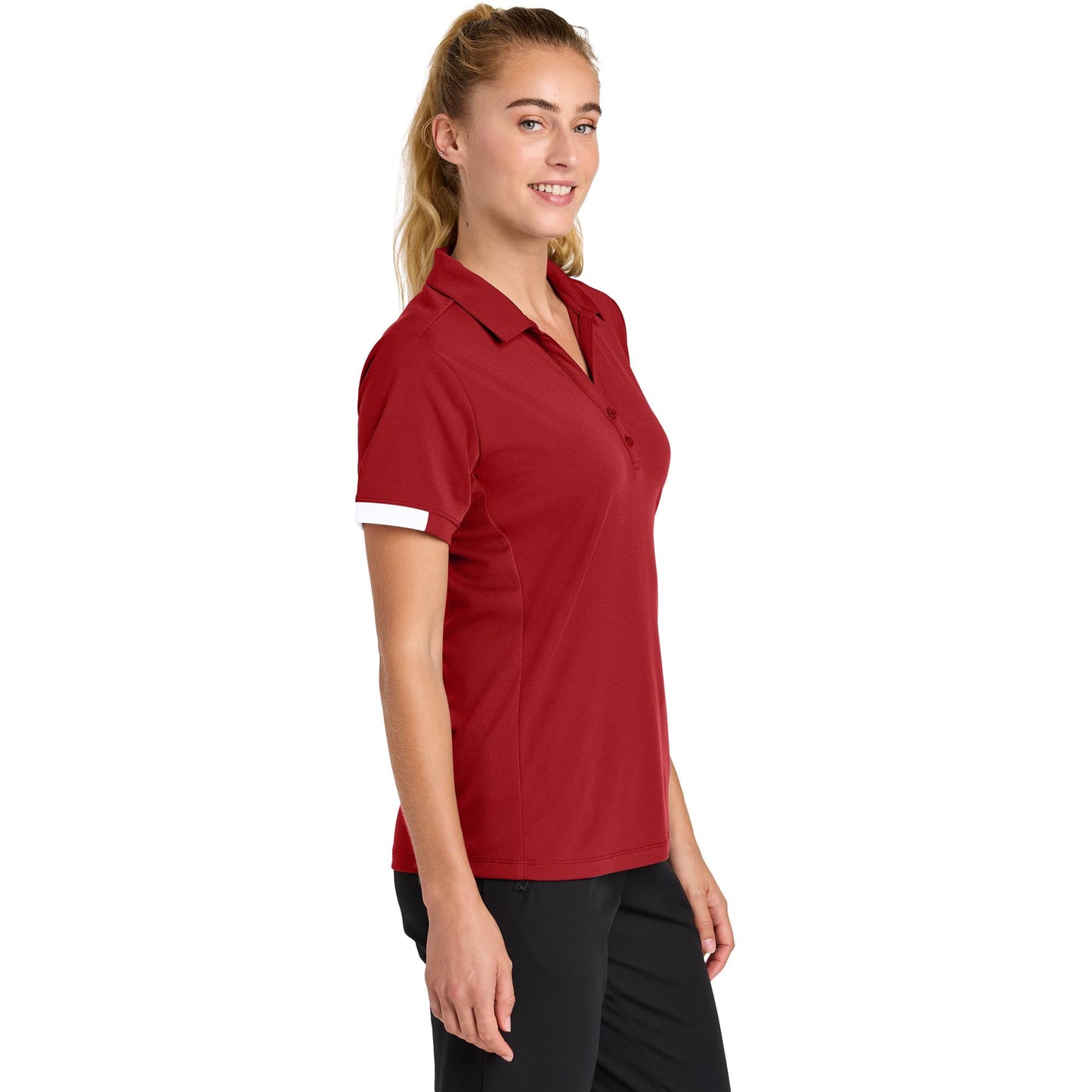 Black/Deep Red Polo Shirts - Sport-Tek - Stylish Design