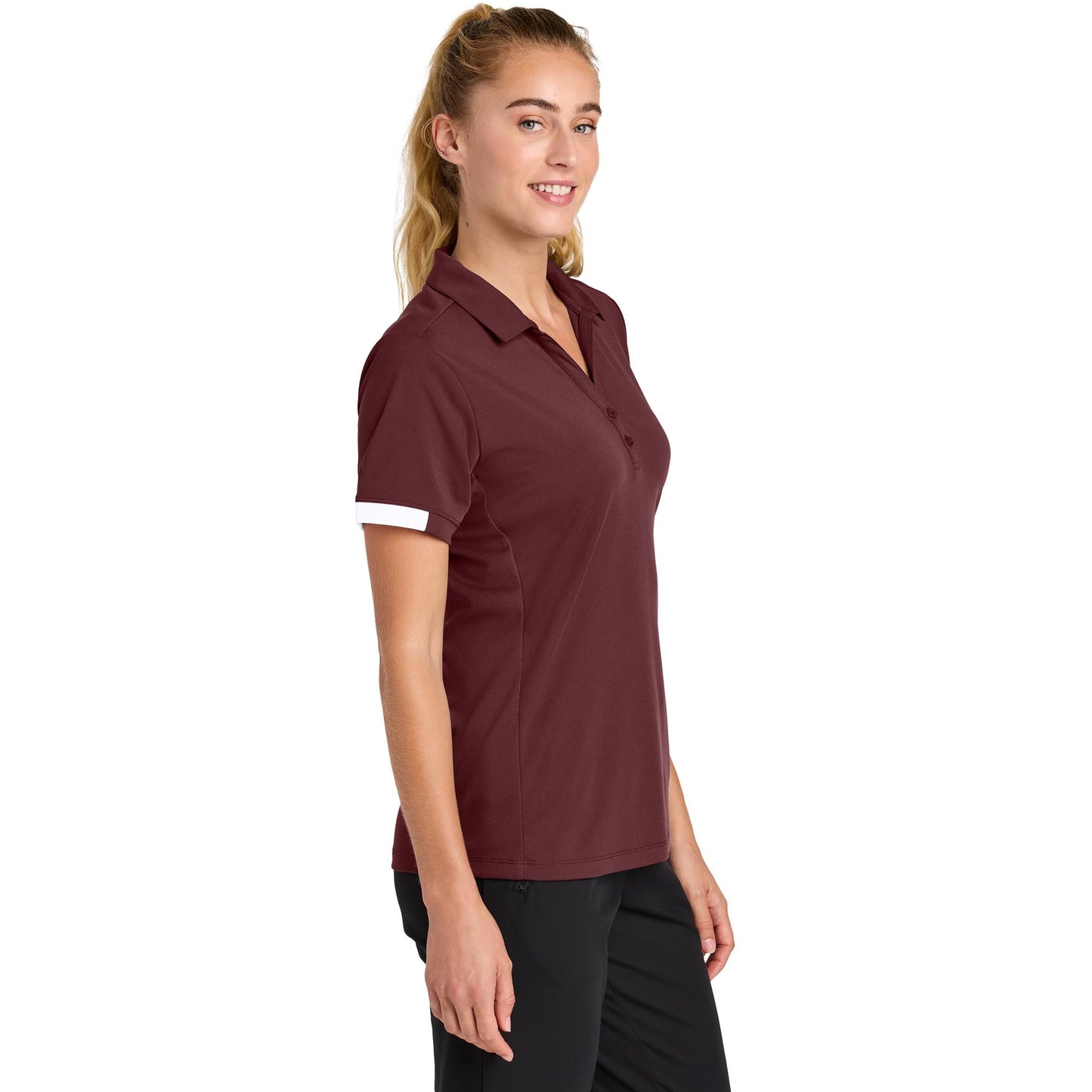 Black/Deep Red Polo Shirts - Sport-Tek - Stylish Design