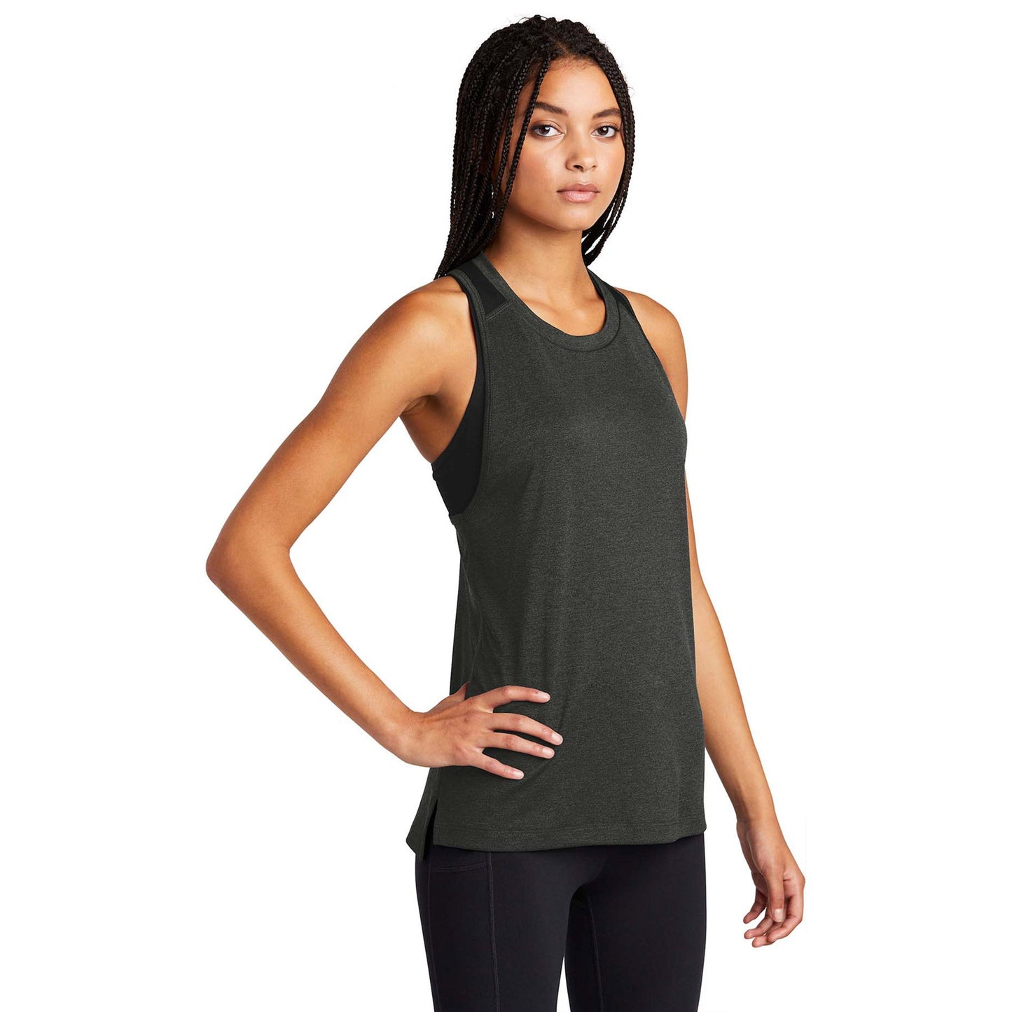 Black Heather Tank Top - Sport-Tek - Breathable Fabric