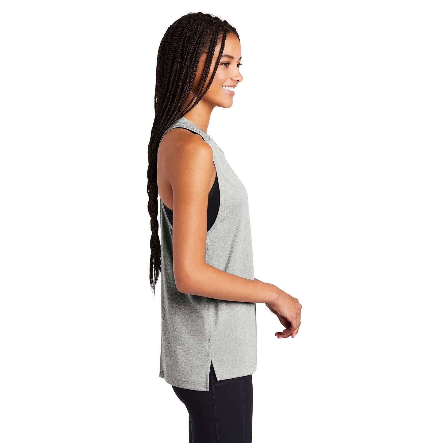 Black Heather Tank Top - Sport-Tek - Breathable Fabric