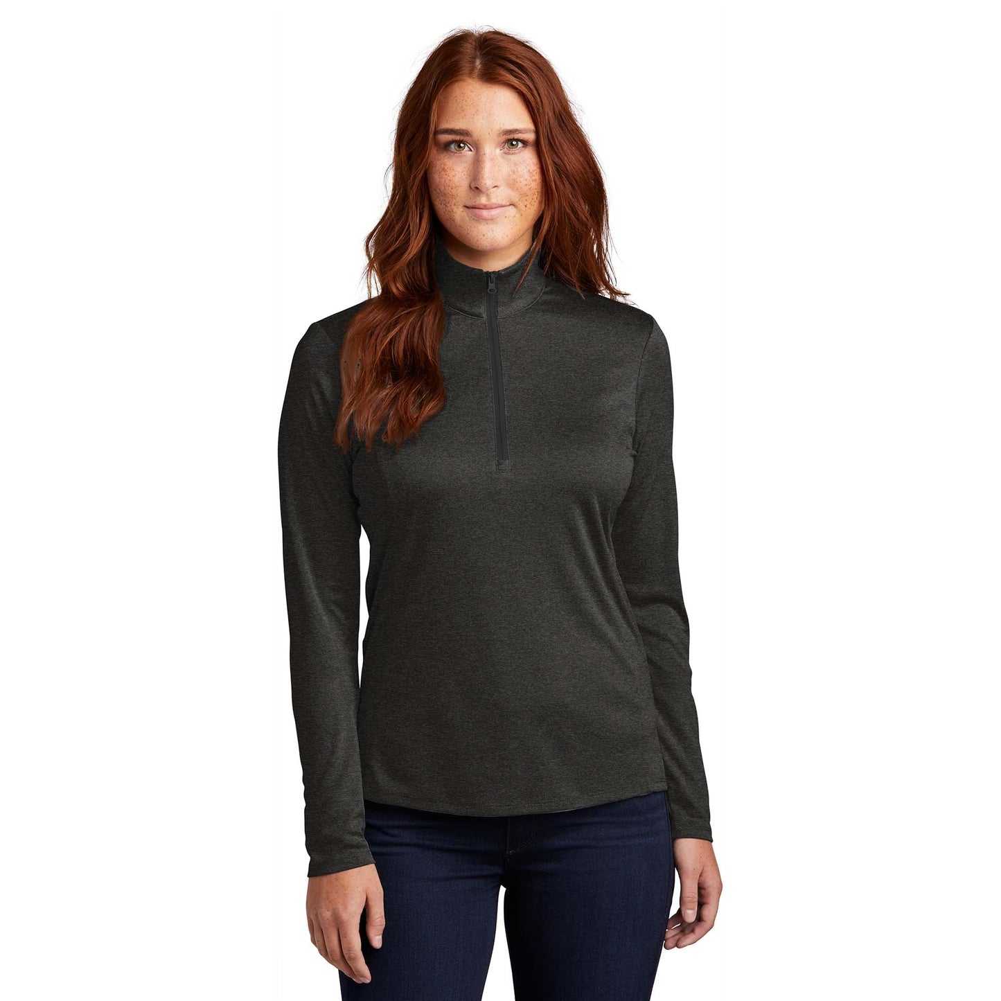 Black Heather Sweatshirt - Sport-Tek - Lightweight Design