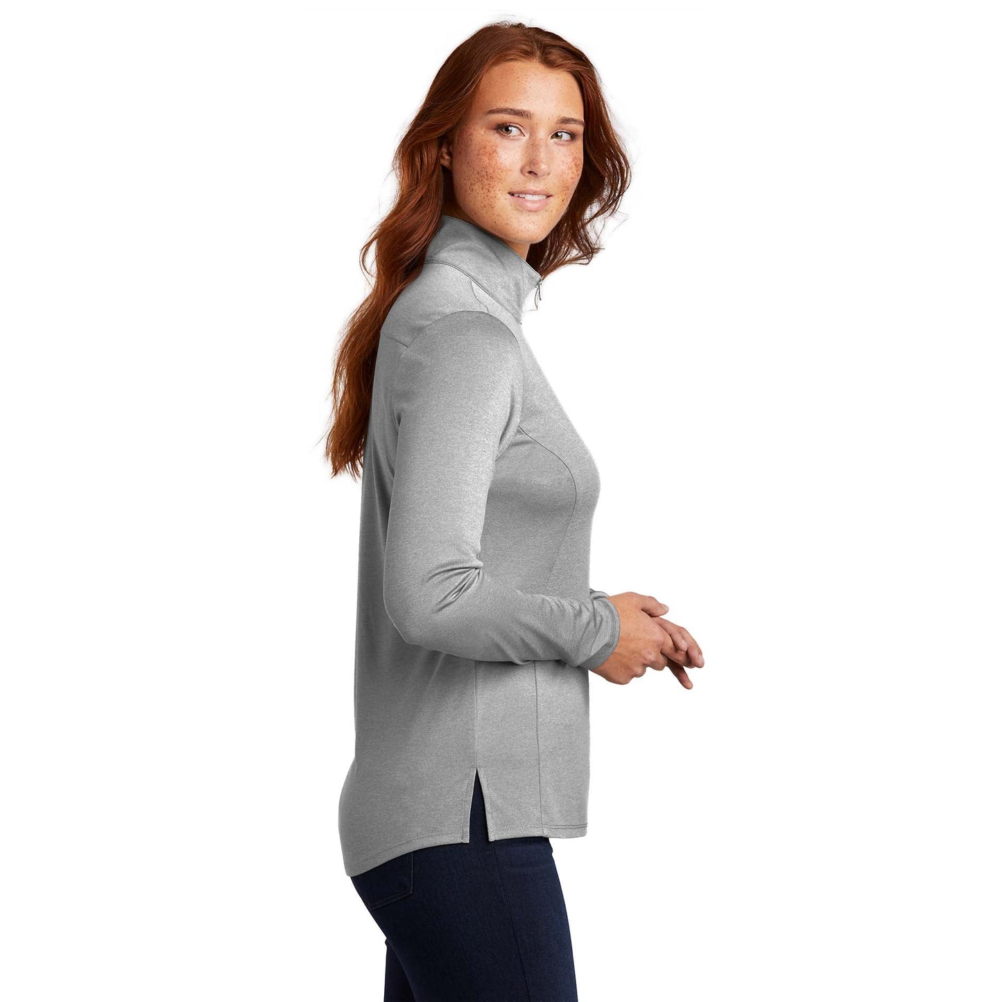 Black Heather Sweatshirt - Sport-Tek - Lightweight Design