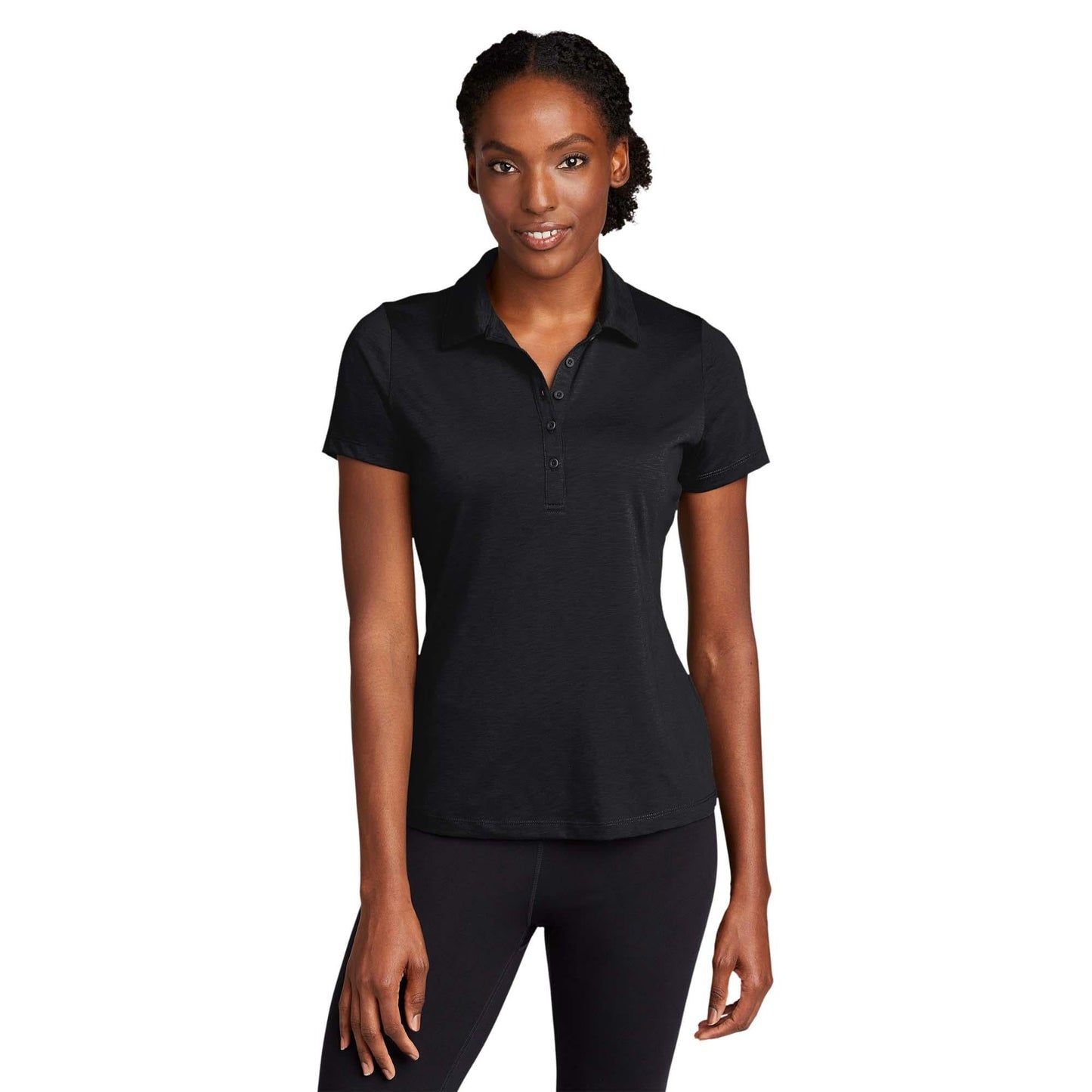 Black Polo Shirts - Sport-Tek - Moisture-Wicking Cotton