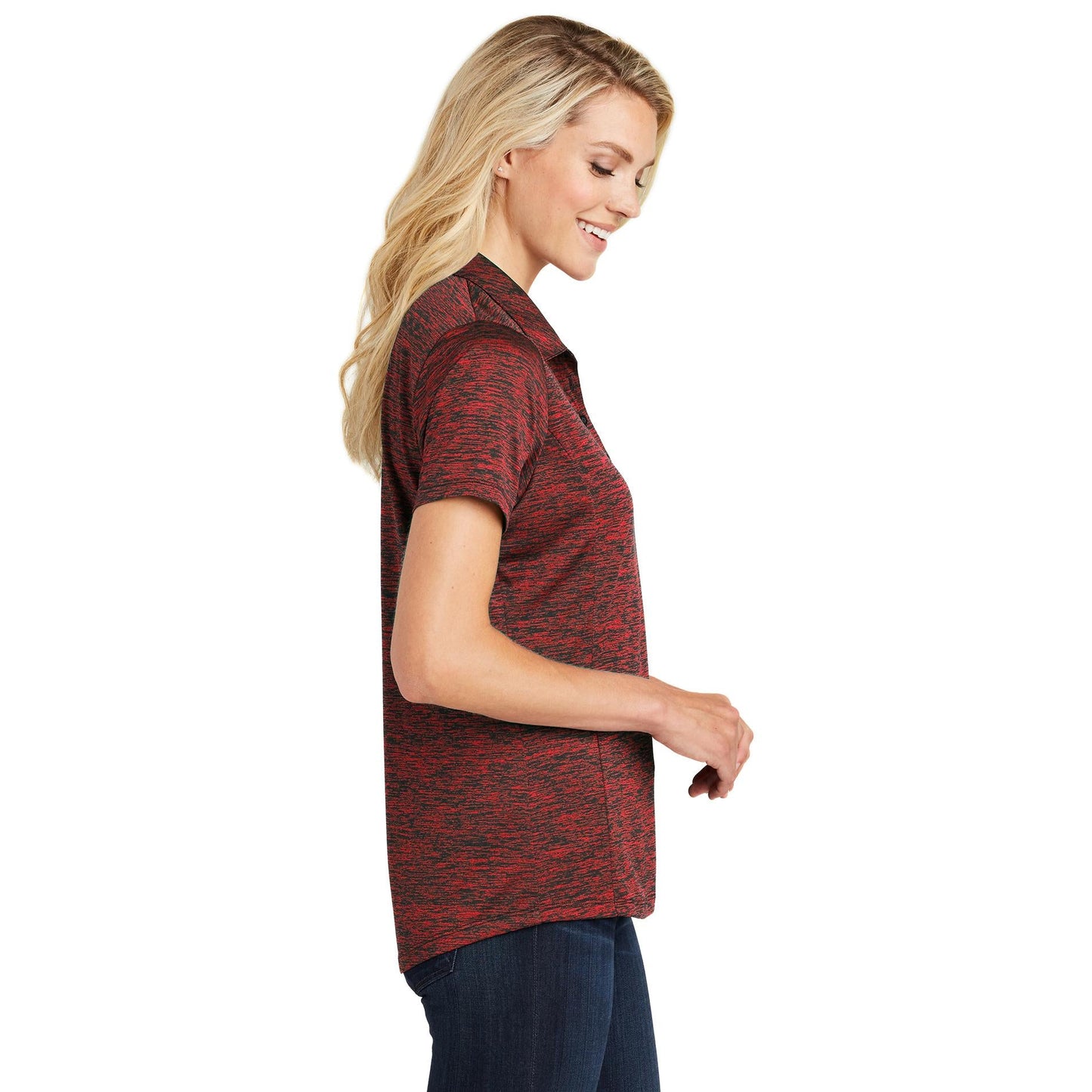 Black Electric Polo - Sport-Tek - Stylish Heather Design