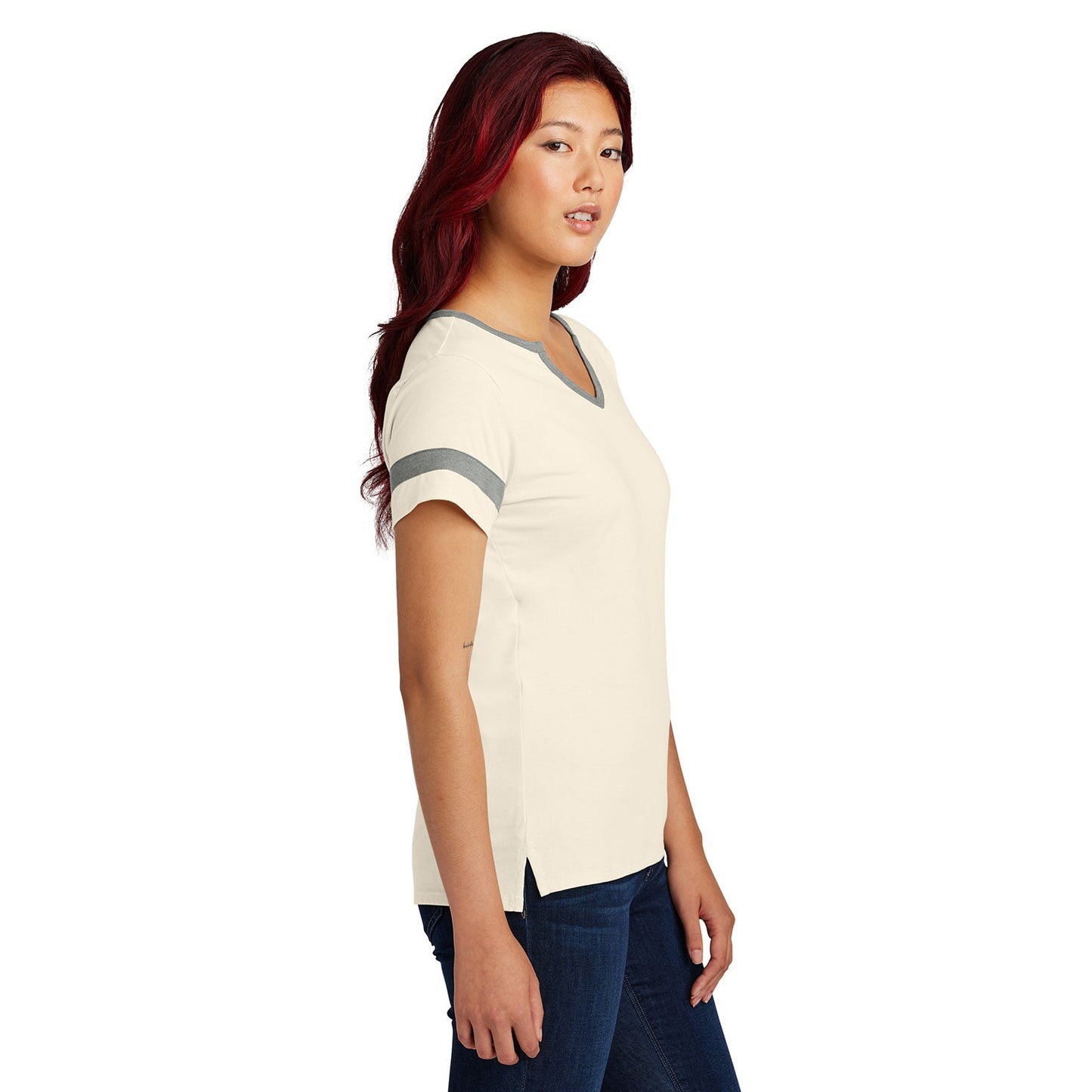 Black/Deep Red T-Shirts - Sport-Tek - Stylish Notch Tee