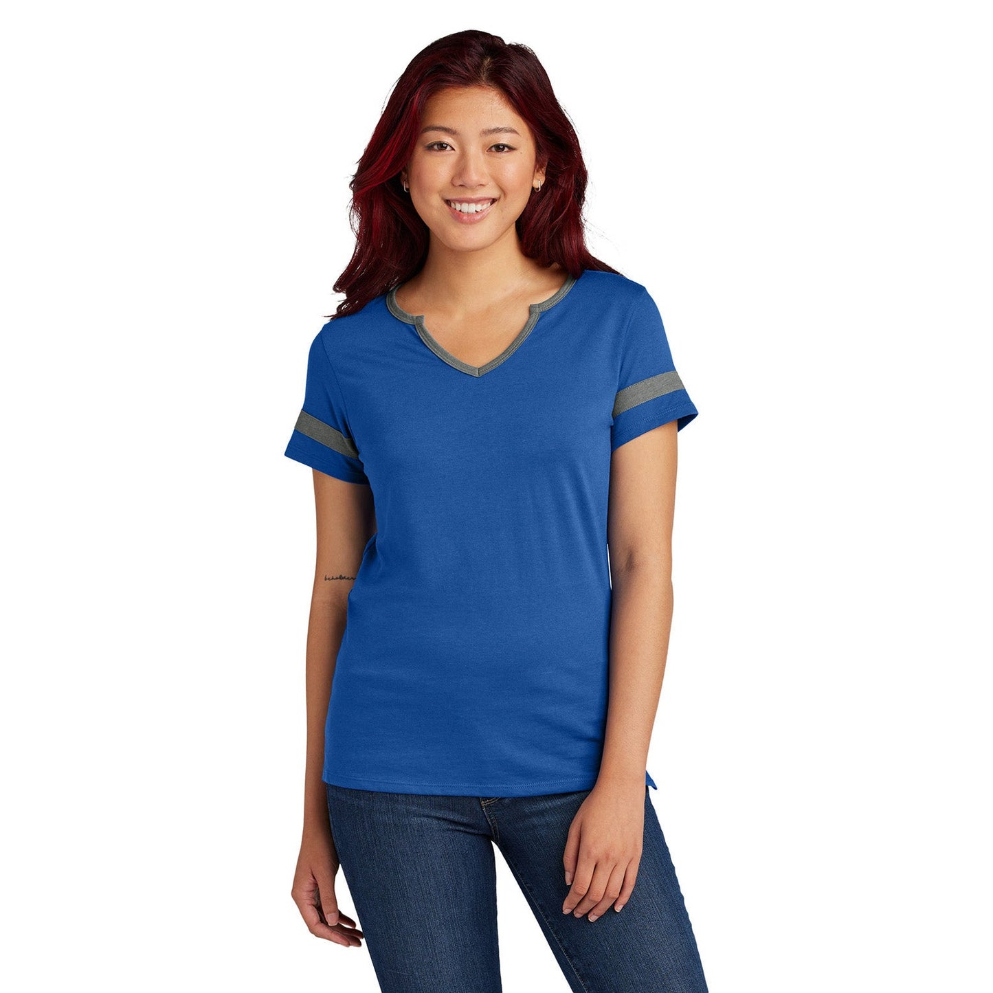 Black/Deep Red T-Shirts - Sport-Tek - Stylish Notch Tee