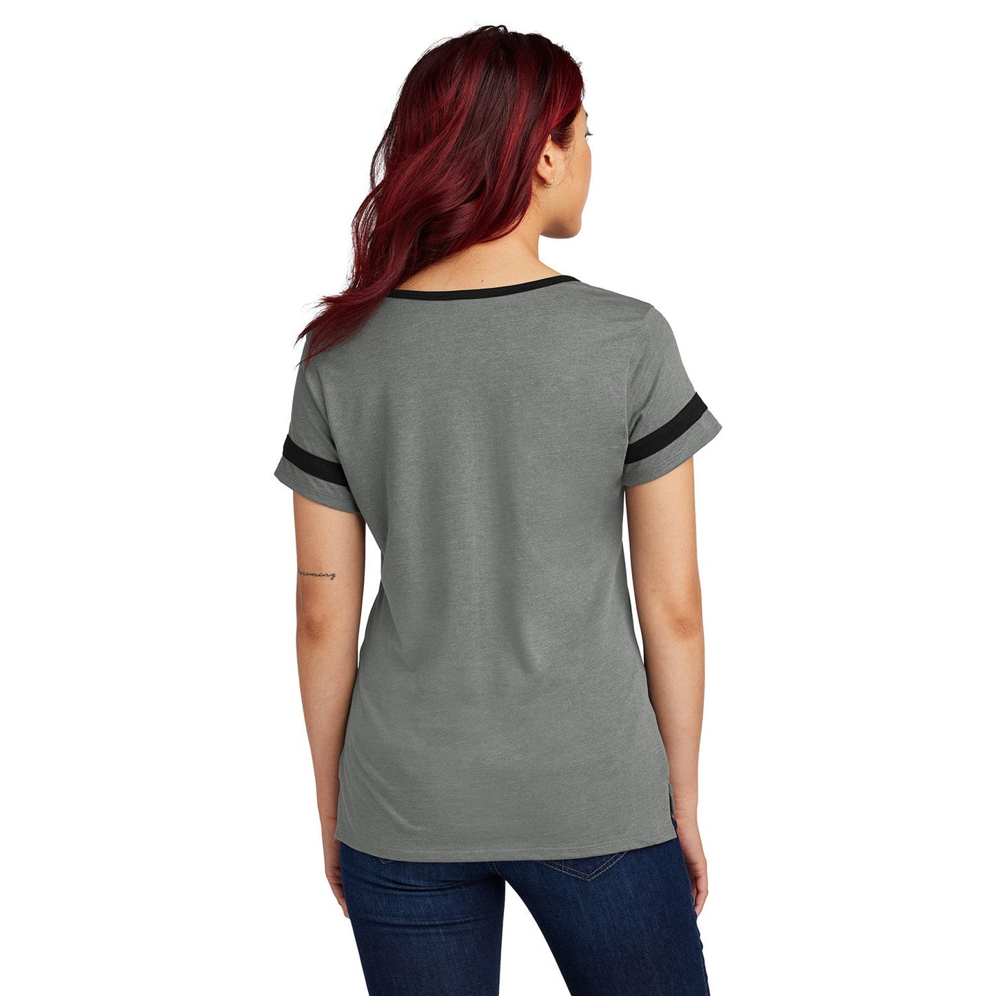 Black/Deep Red T-Shirts - Sport-Tek - Stylish Notch Tee